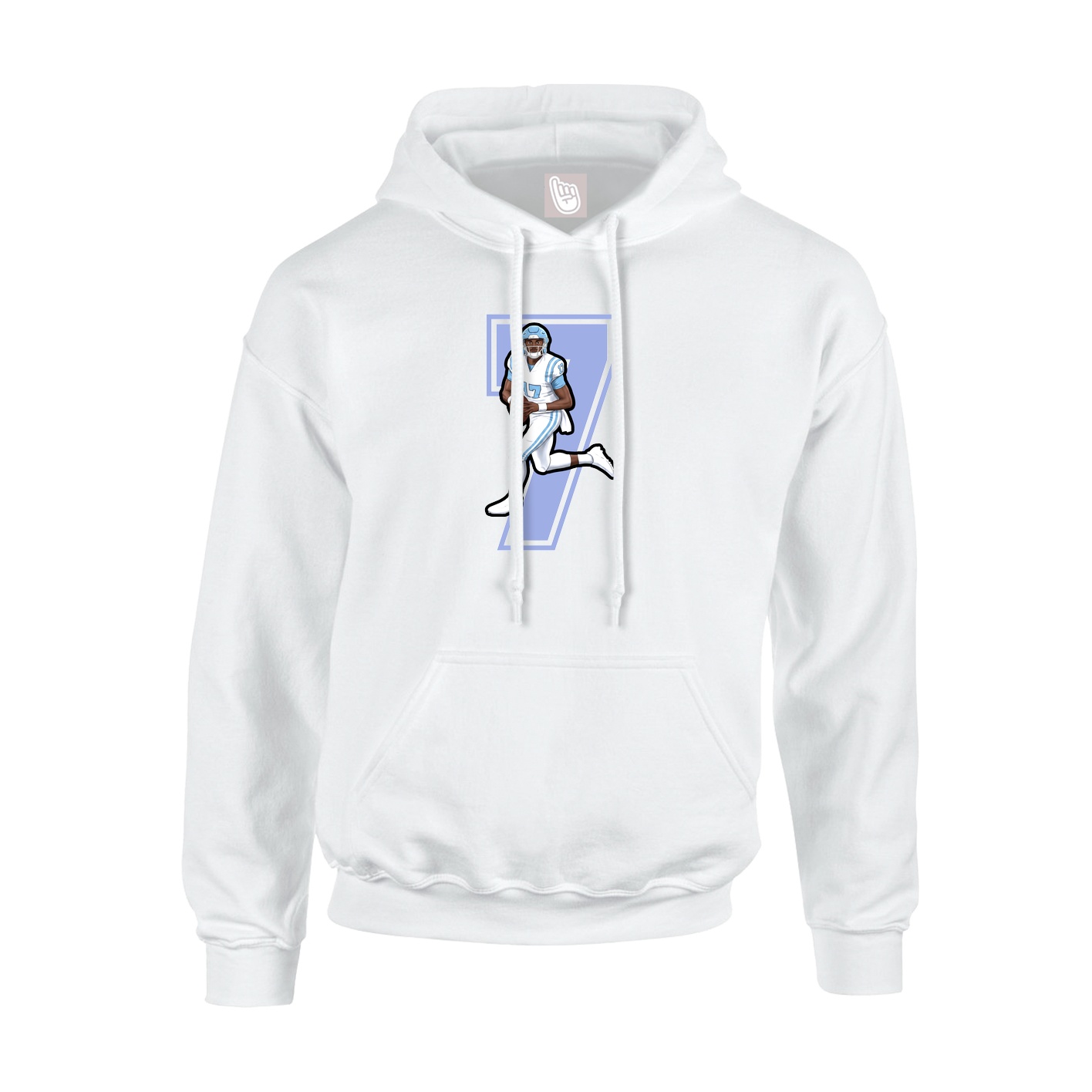Hoodie — Number in White