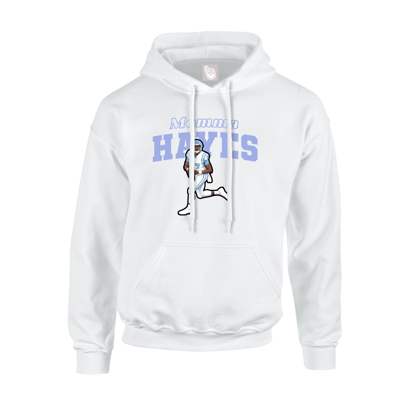 Hoodie — Mothers Day Block in White