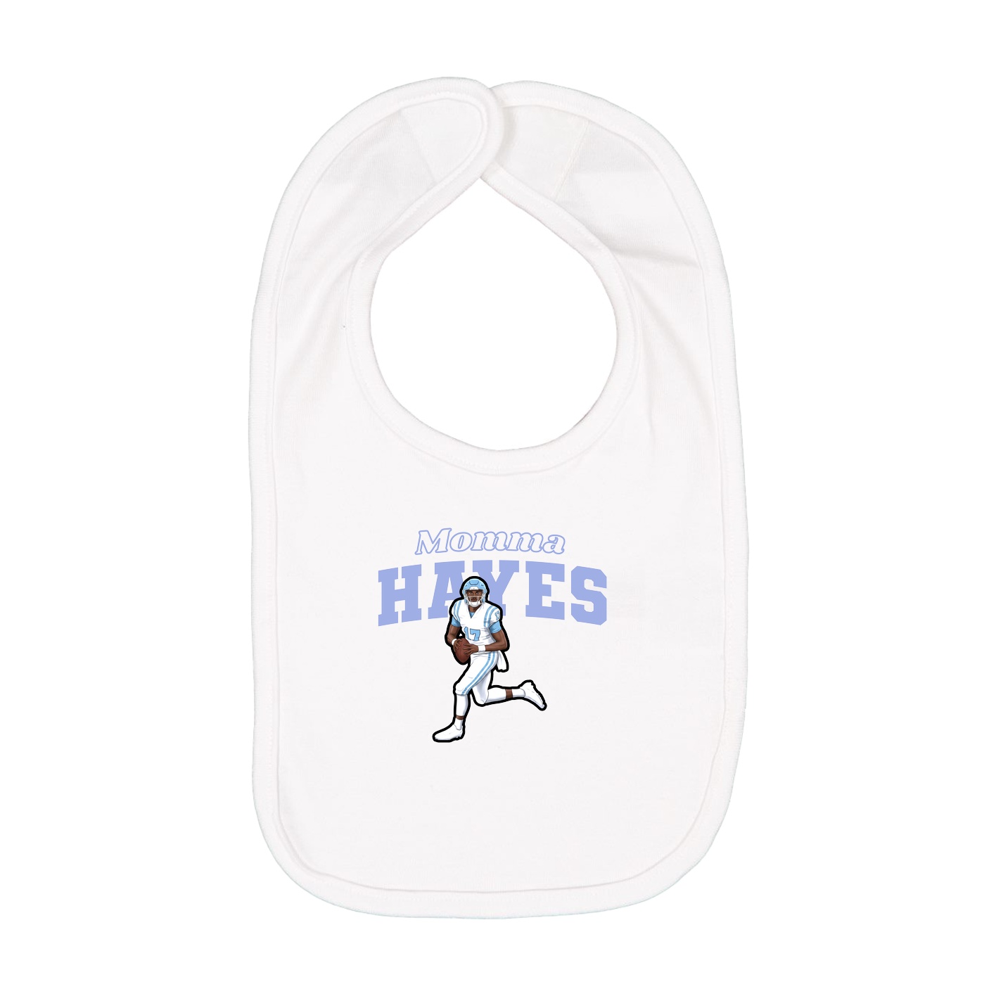 Infant Bib — Mothers Day Block in White