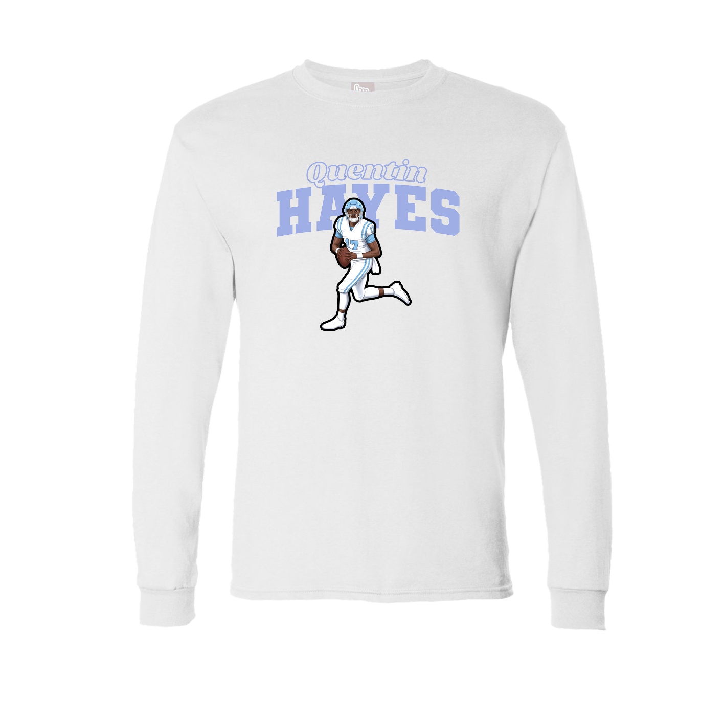 Long Sleeve Tee — Name Arch in White