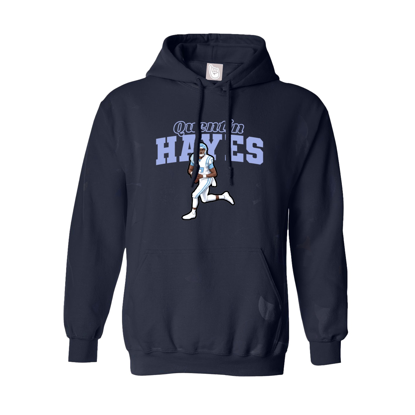 Youth Hoodie — Name Arch in Navy