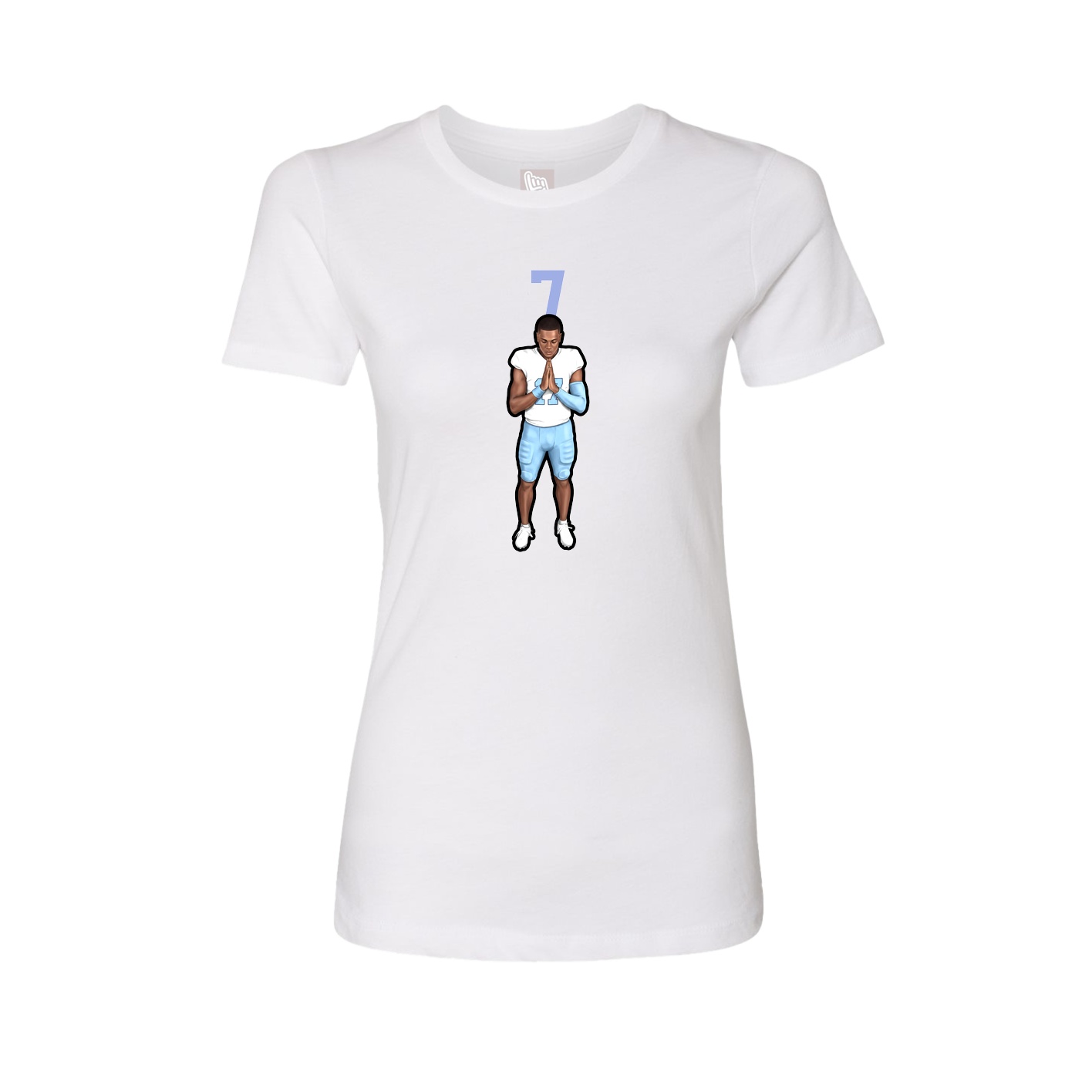 Womens Tee — Number Top in White