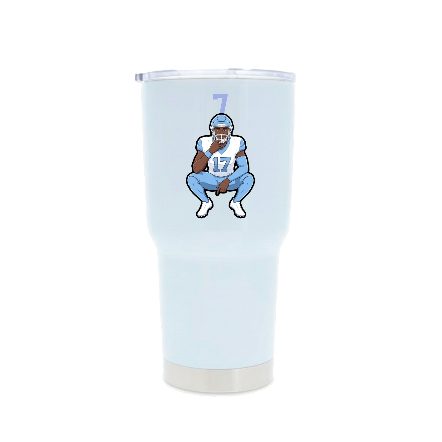 30oz Stainless Steel Tumbler — Number Top in White
