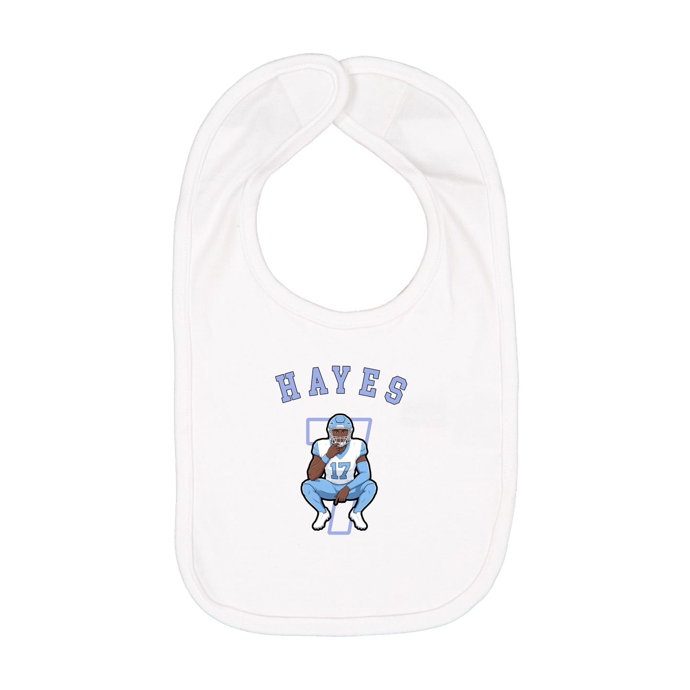 Infant Bib — Shirsey Arch in White