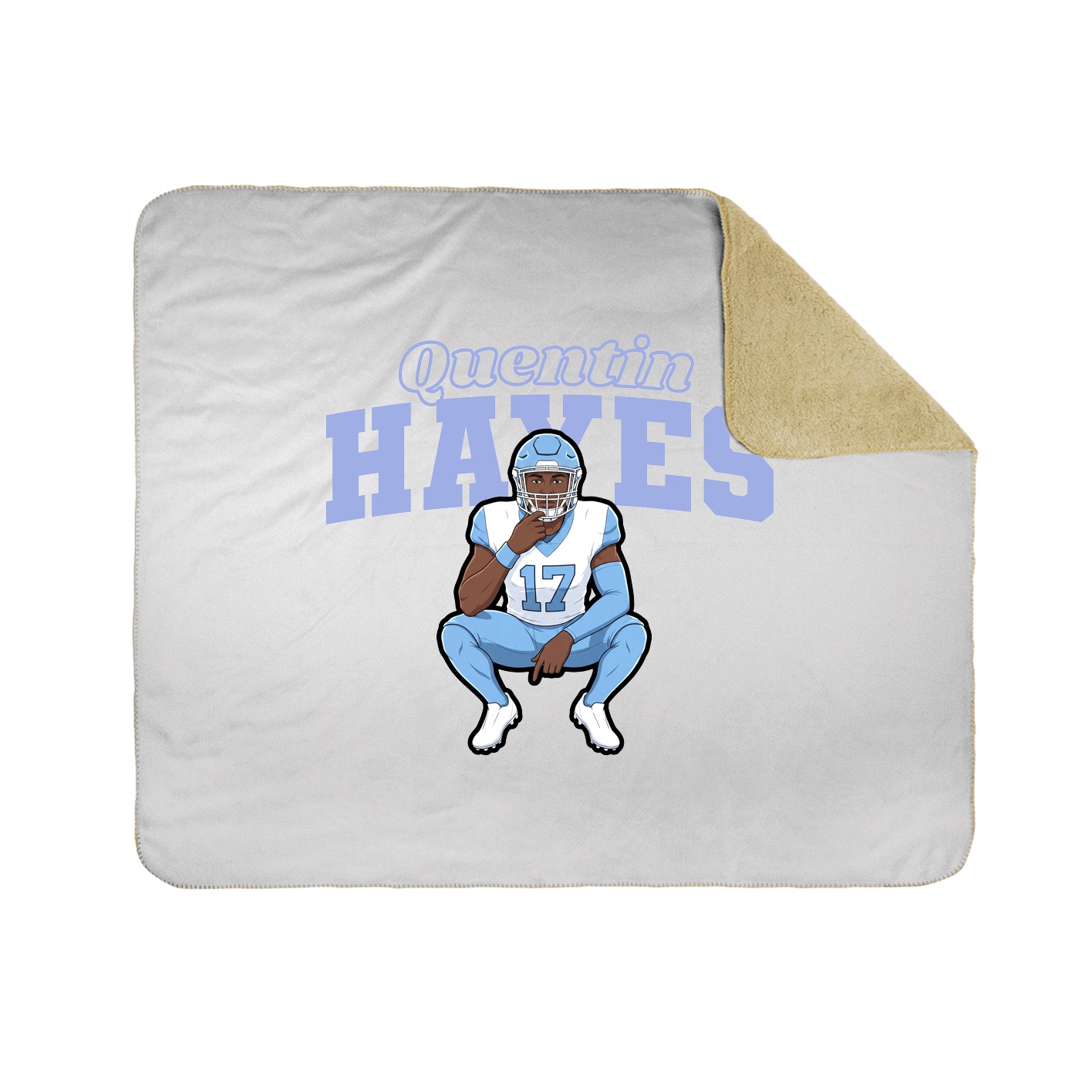 Throw Blanket — Name Arch in White