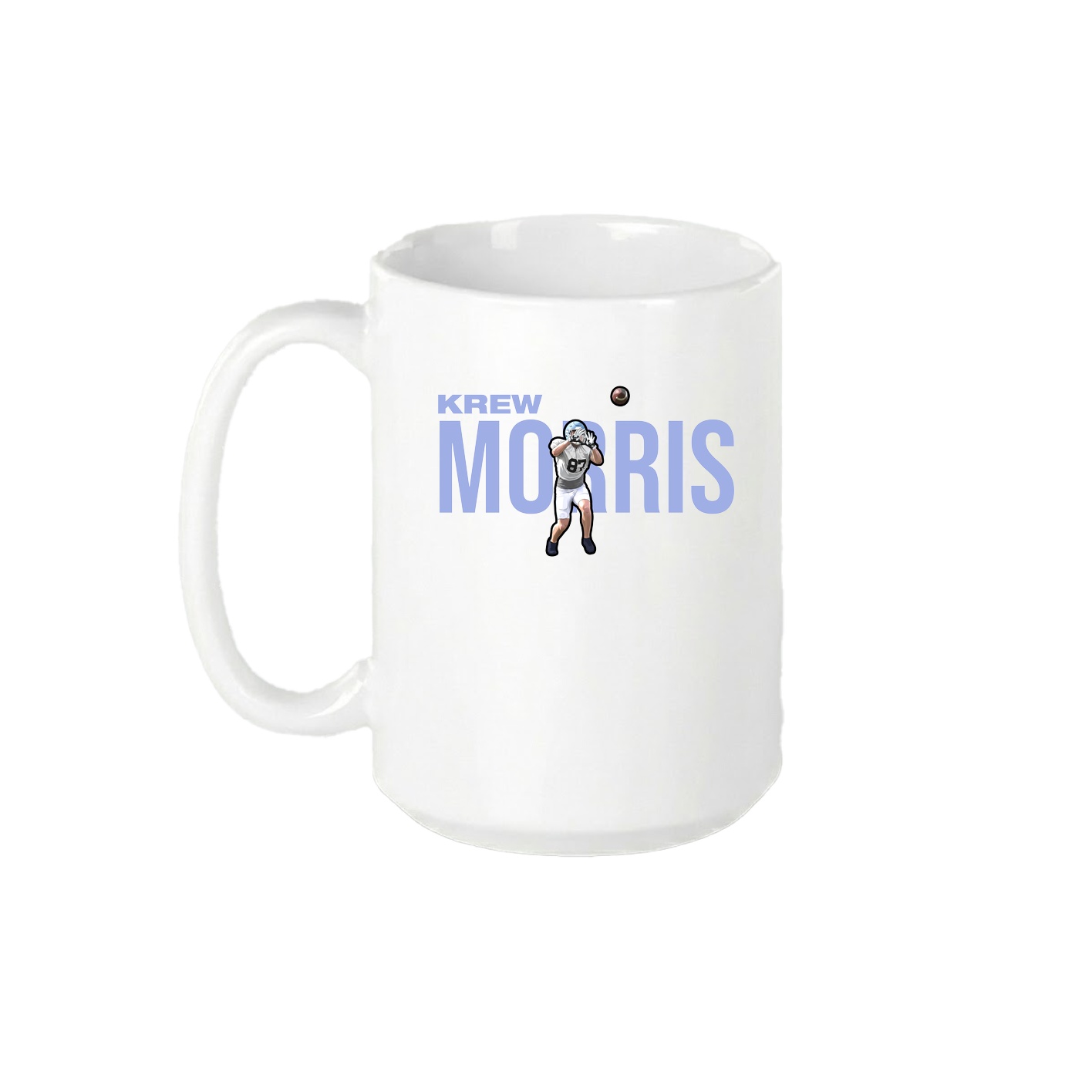 15oz Coffee Mug — Player Name in White