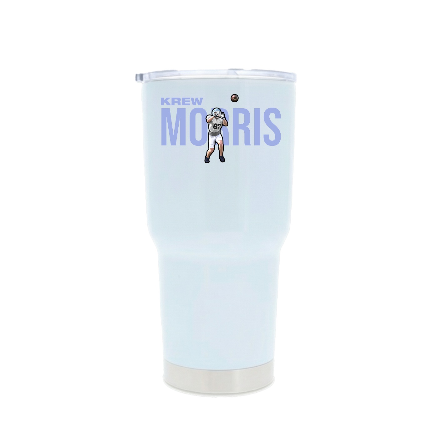 30oz Stainless Steel Tumbler — Player Name in White