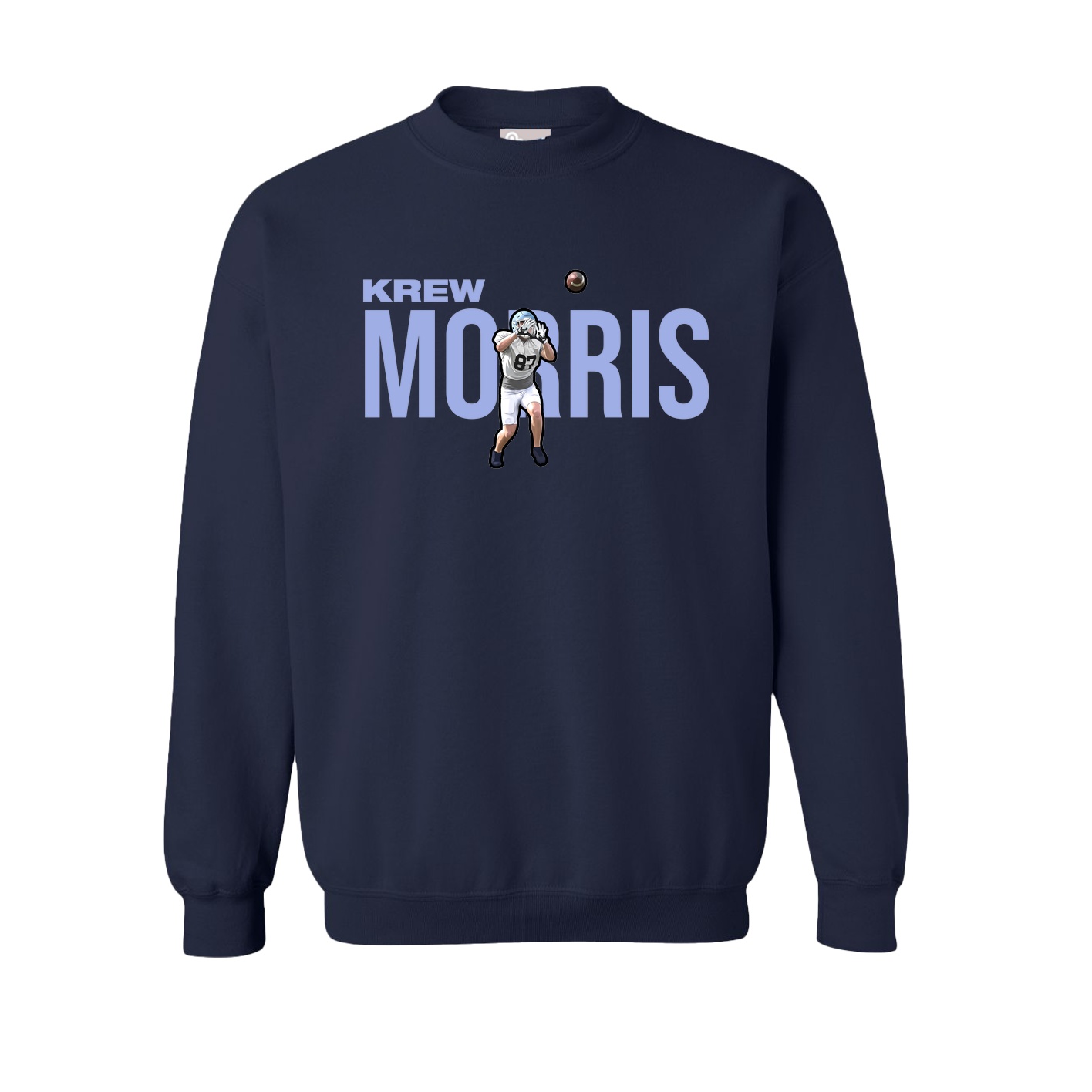 Fleece Crew — Player Name in Navy