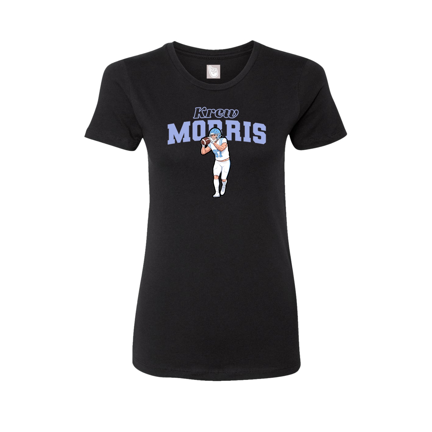 Fitted Women's Tee — Name Arch in Black