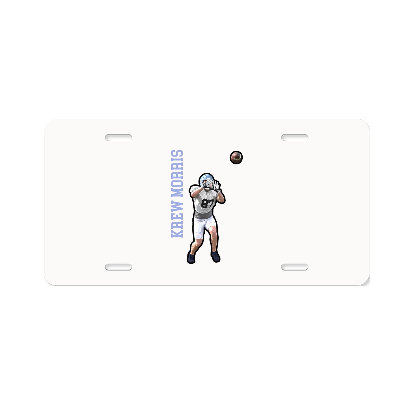 License Plate — Name Vertical in Classic