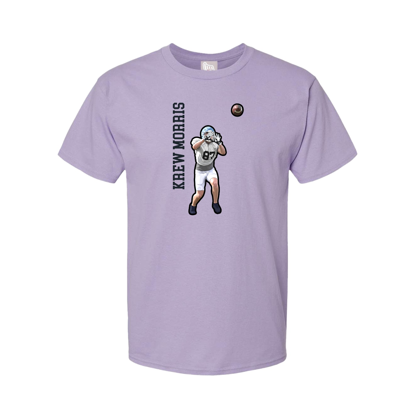 Tee — Name Vertical in Purple