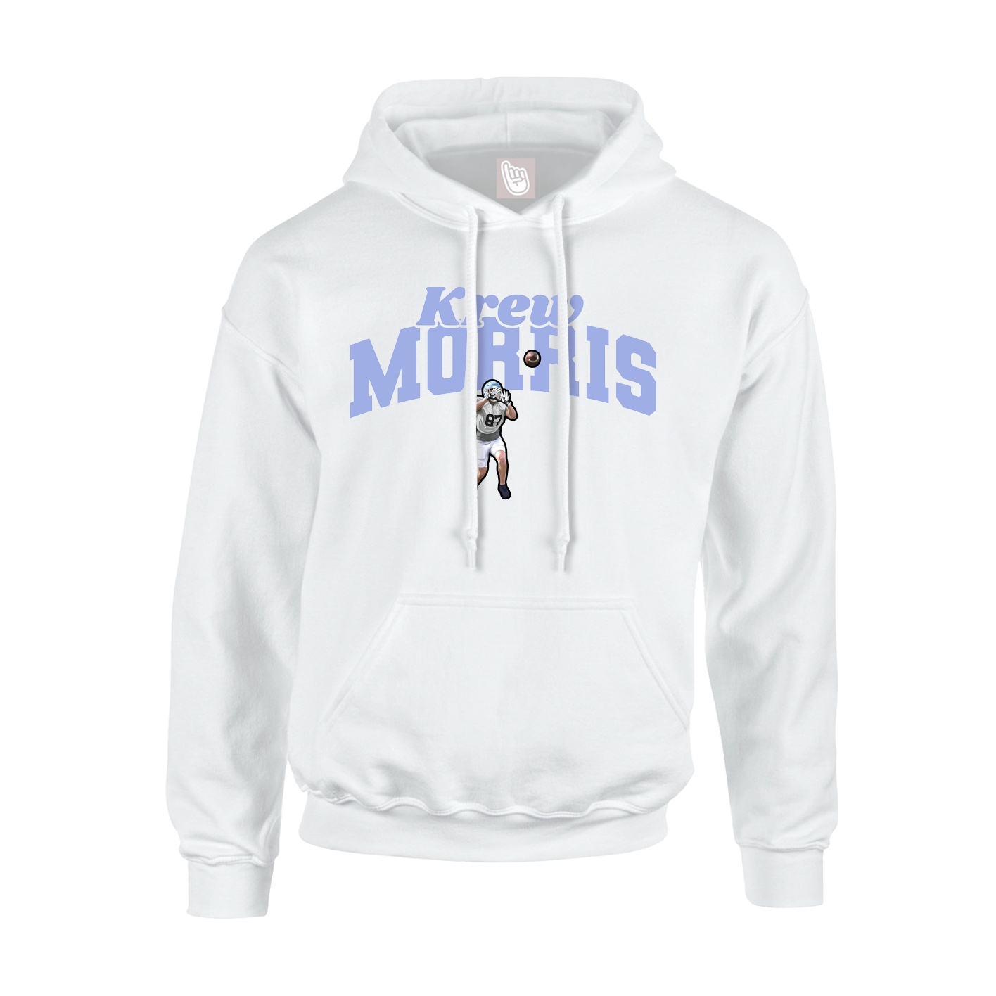 Youth Hoodie — Signature Arch in White