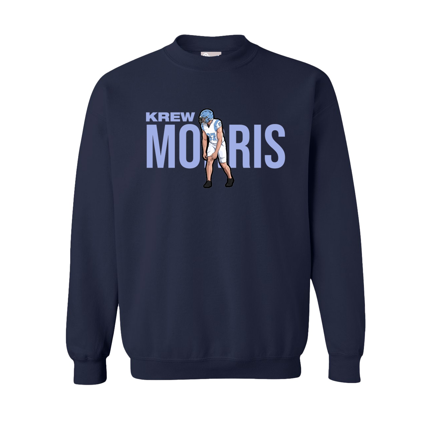 Fleece Crew — Player Name in Navy
