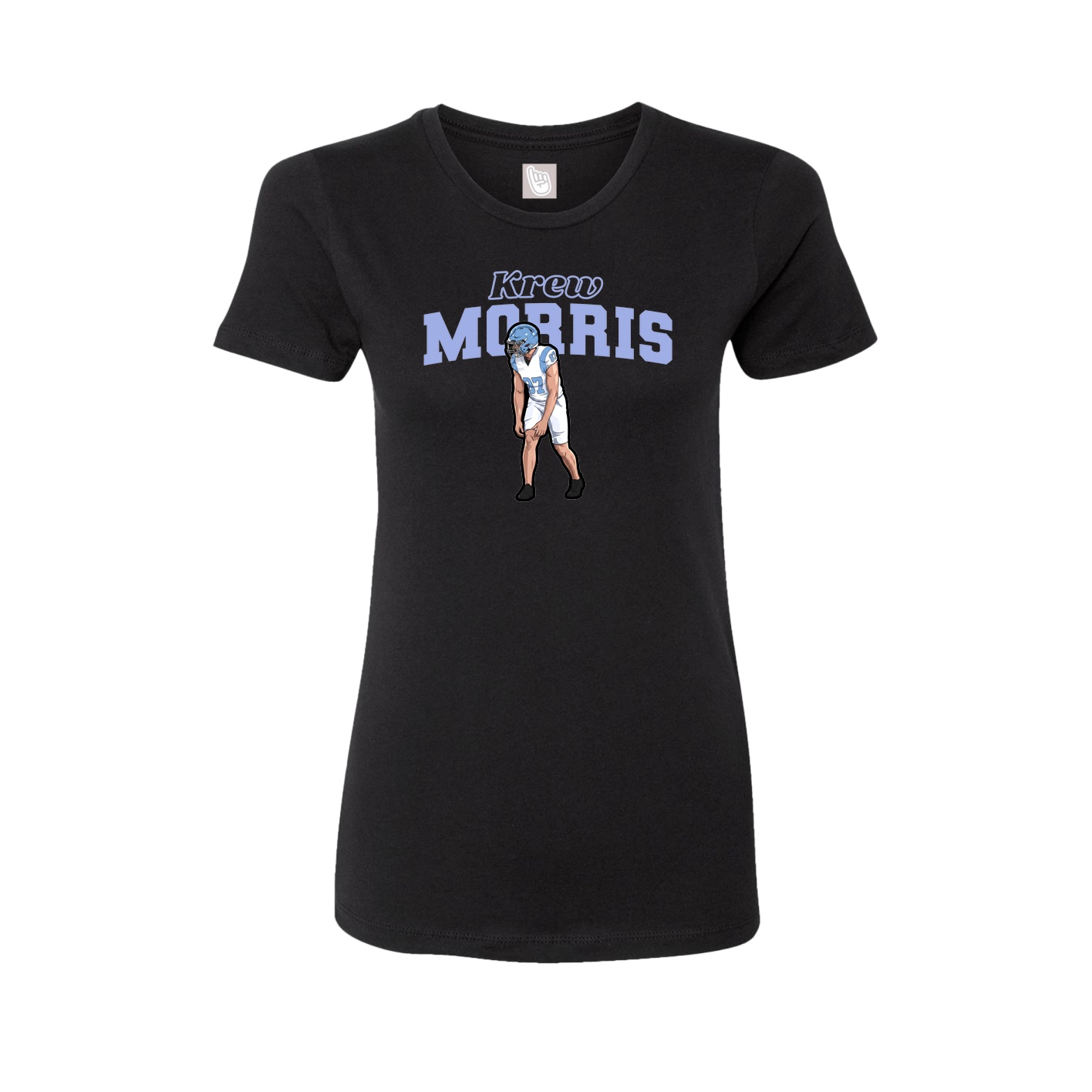 Fitted Women's Tee — Name Arch in Black