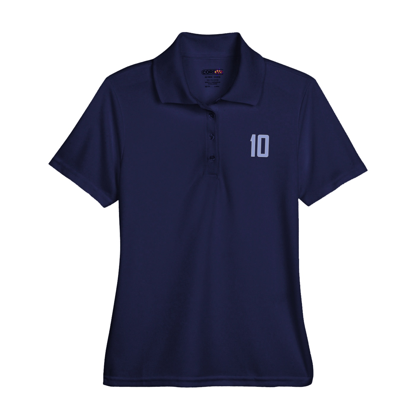 Womens Performance Polo — Front Shirsy in Navy