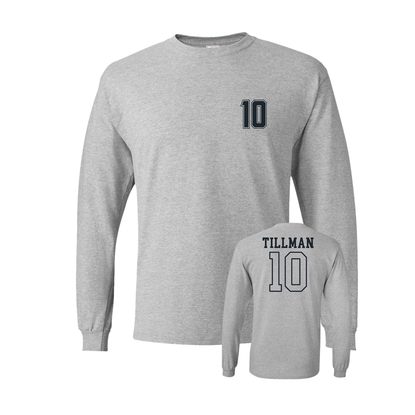 Long Sleeve Tee — Chest Back in Grey