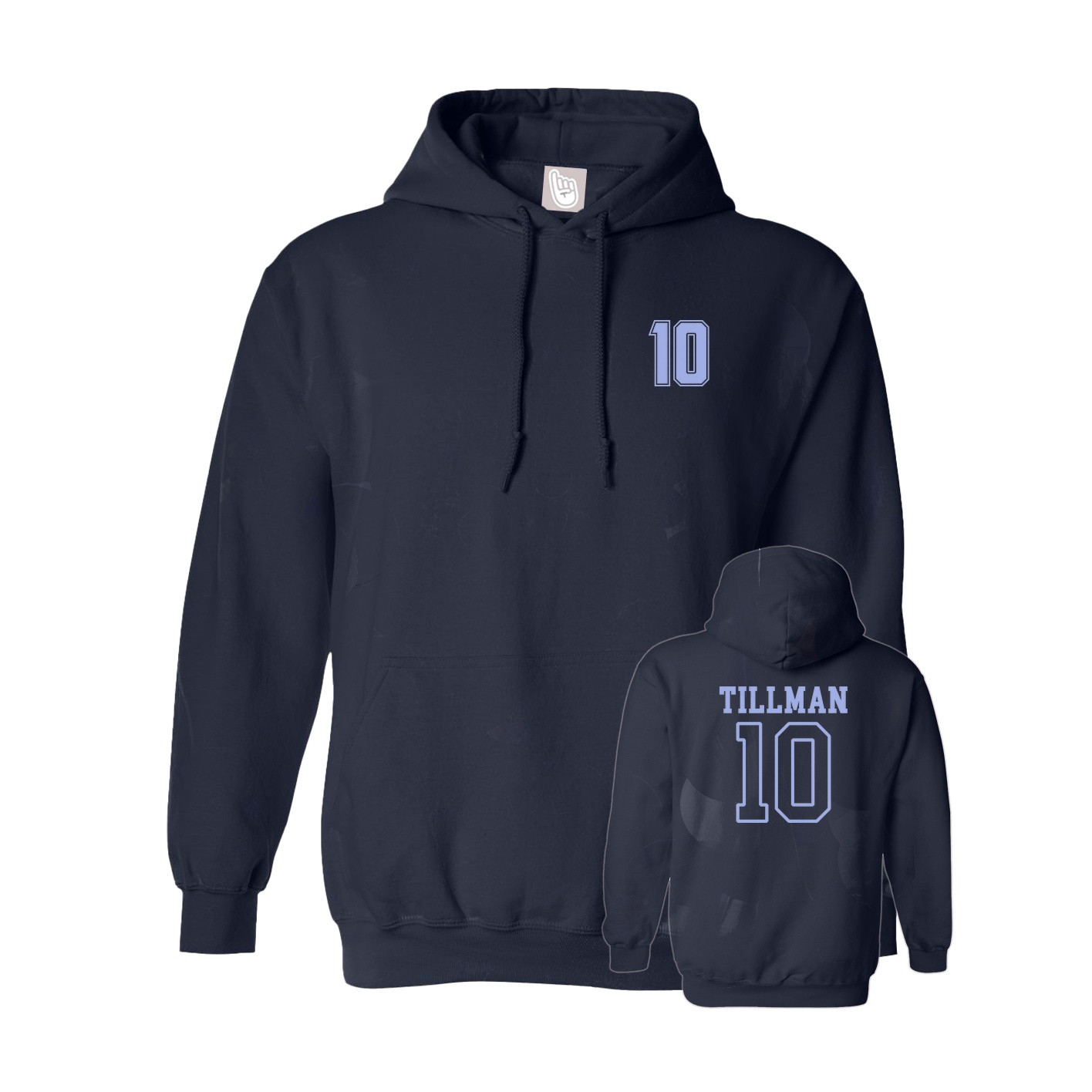 Hoodie — Chest Back in Navy