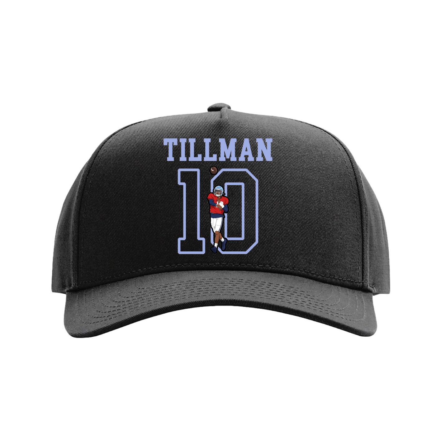 Full Fabric Five-Panel Champ Cap — Shirsey in Black