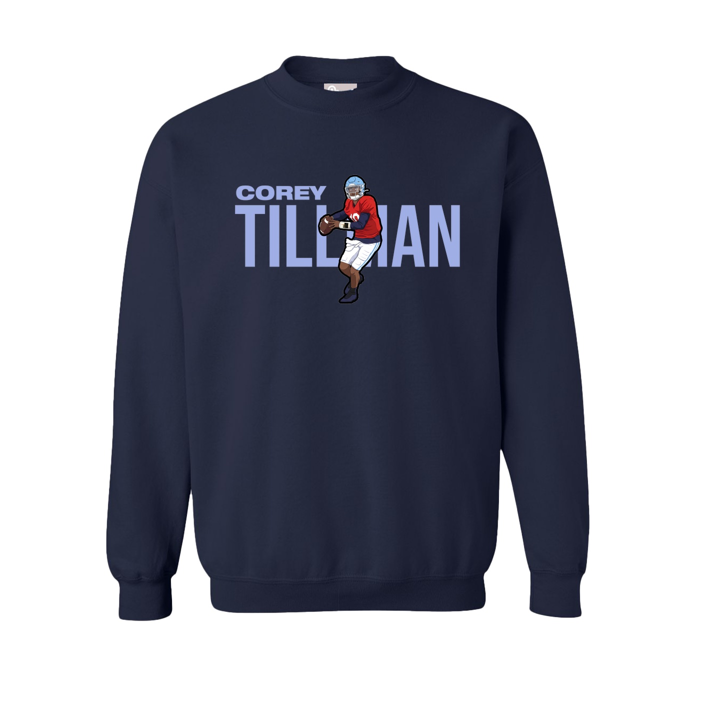 Fleece Crew — Player Name in Navy