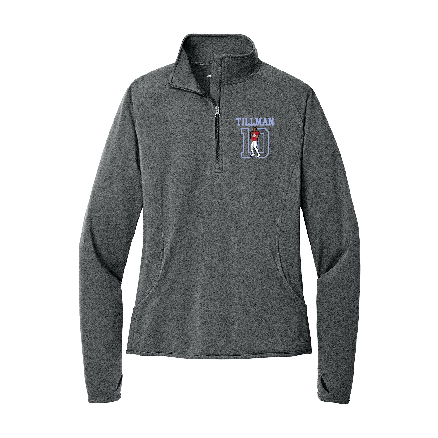 Women's Q-Zip Pullover — Shirsey in Grey