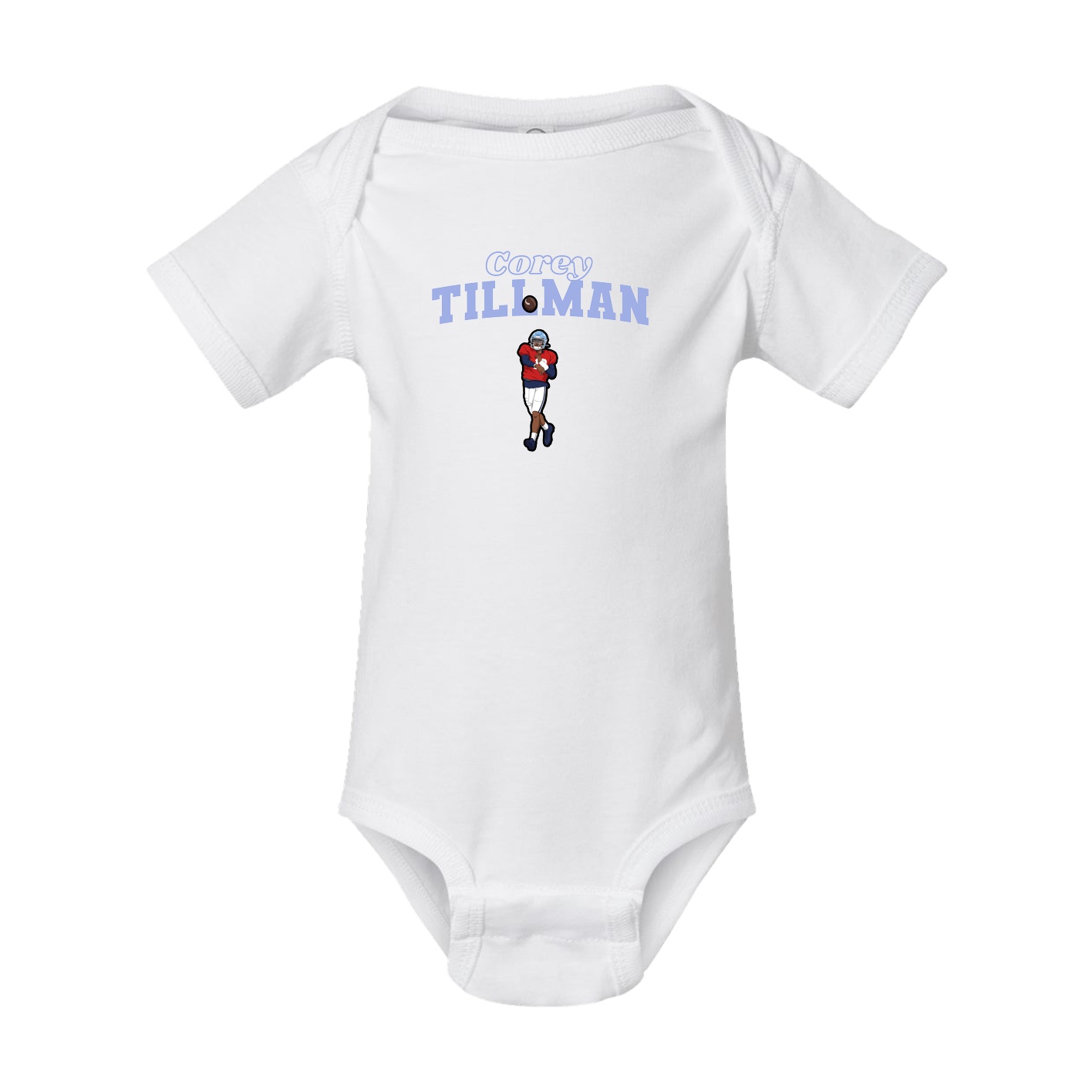 Baby Onesie — Name Arch in White