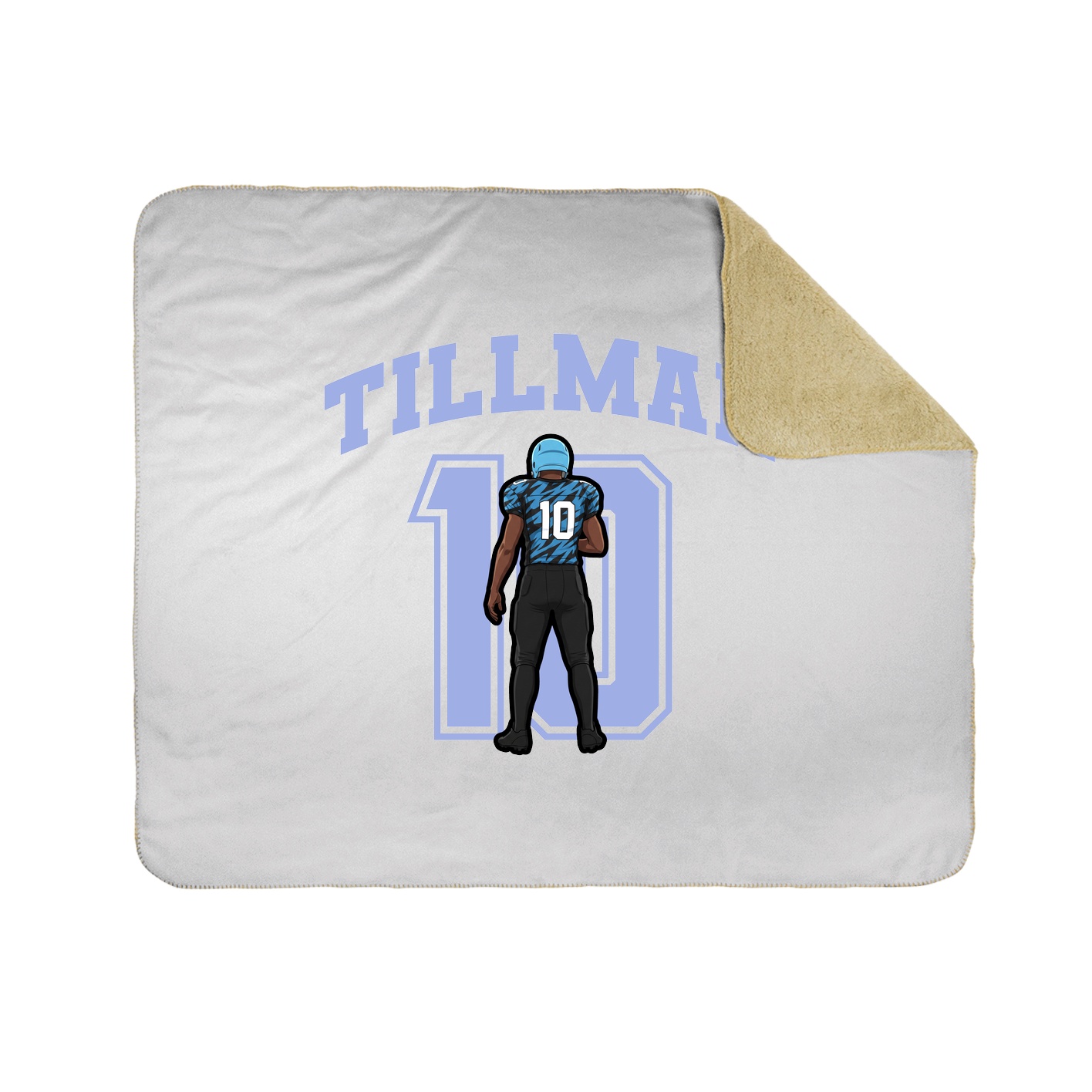 Throw Blanket — Number in White