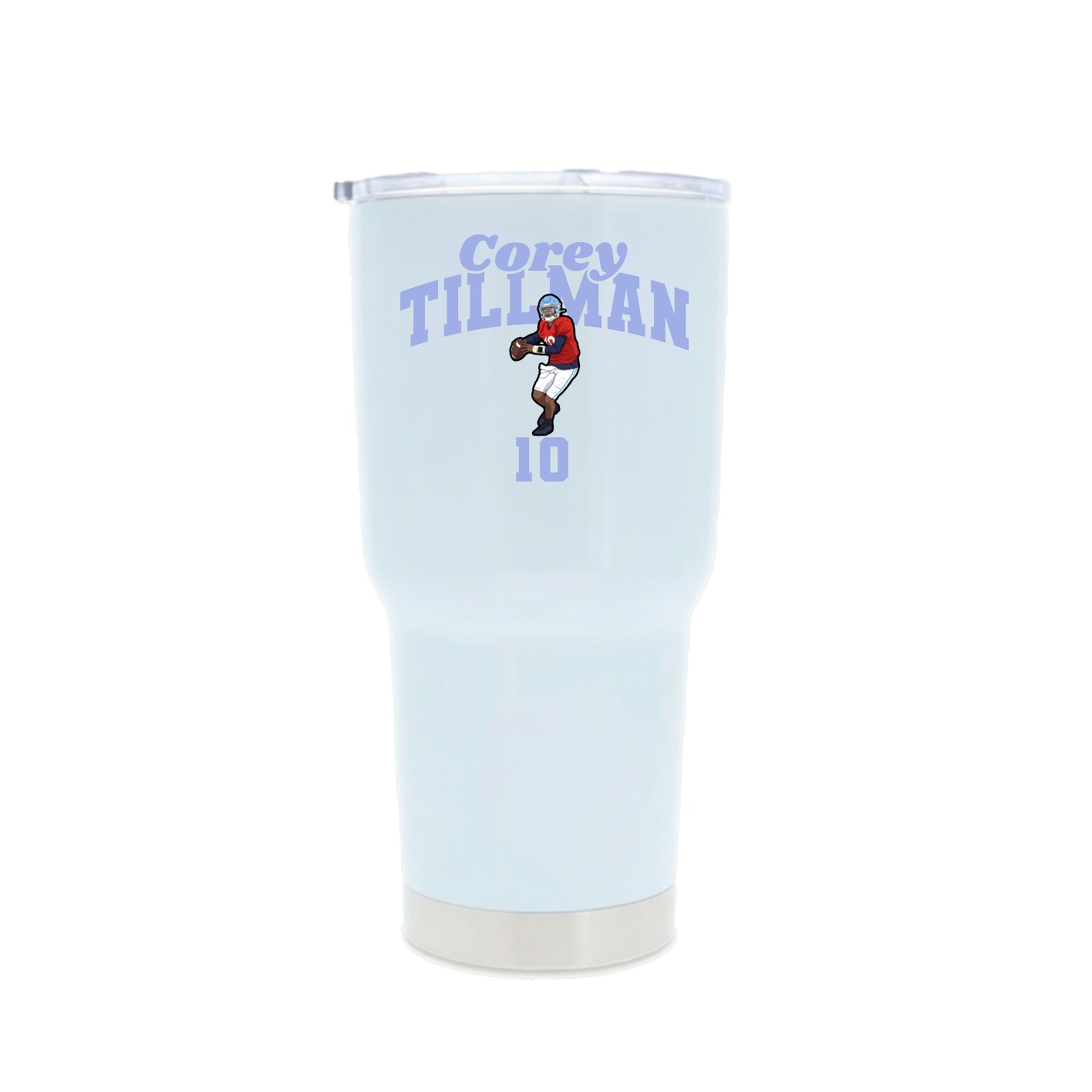 30oz Stainless Steel Tumbler — Signature Arch in White
