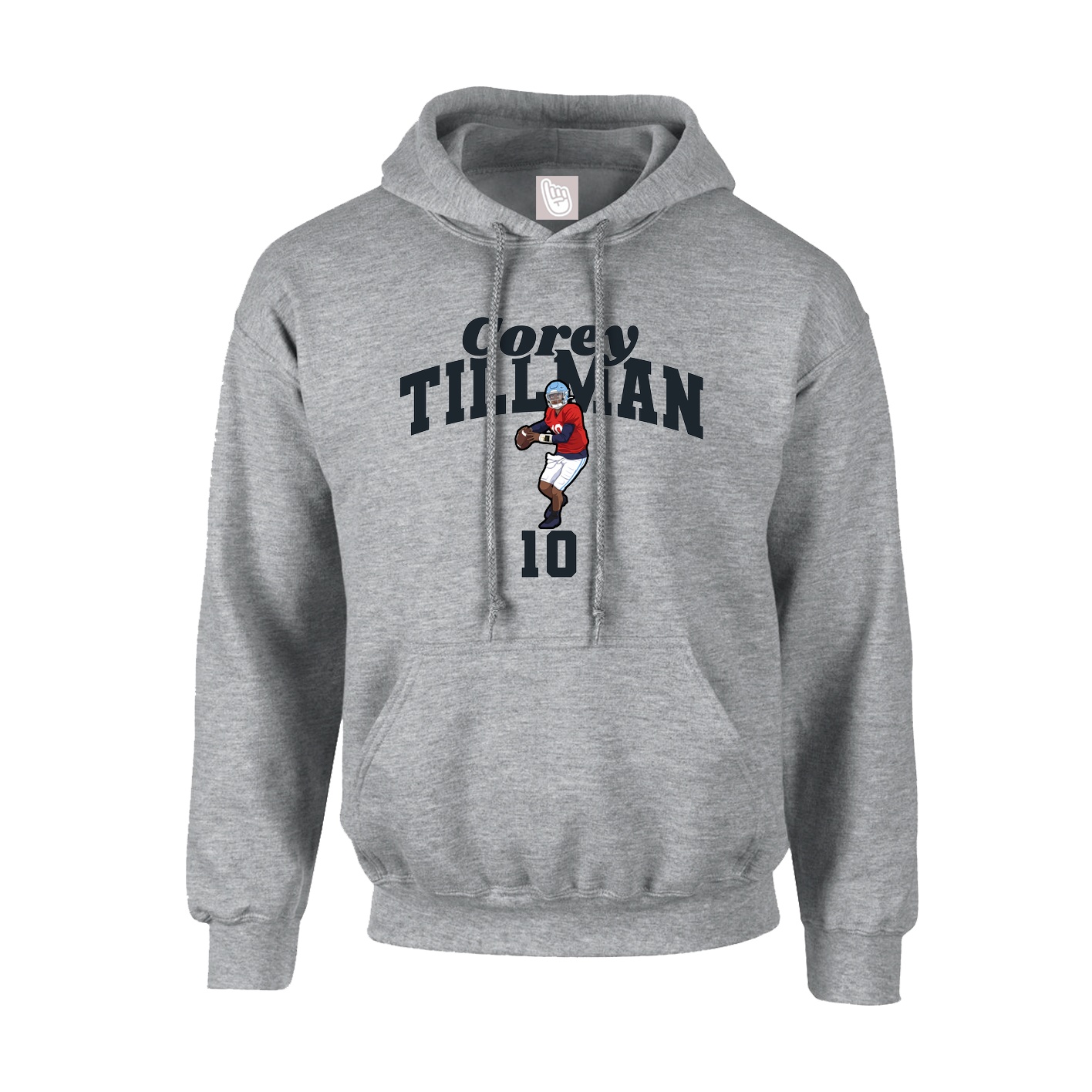 Youth Hoodie — Signature Arch in Grey