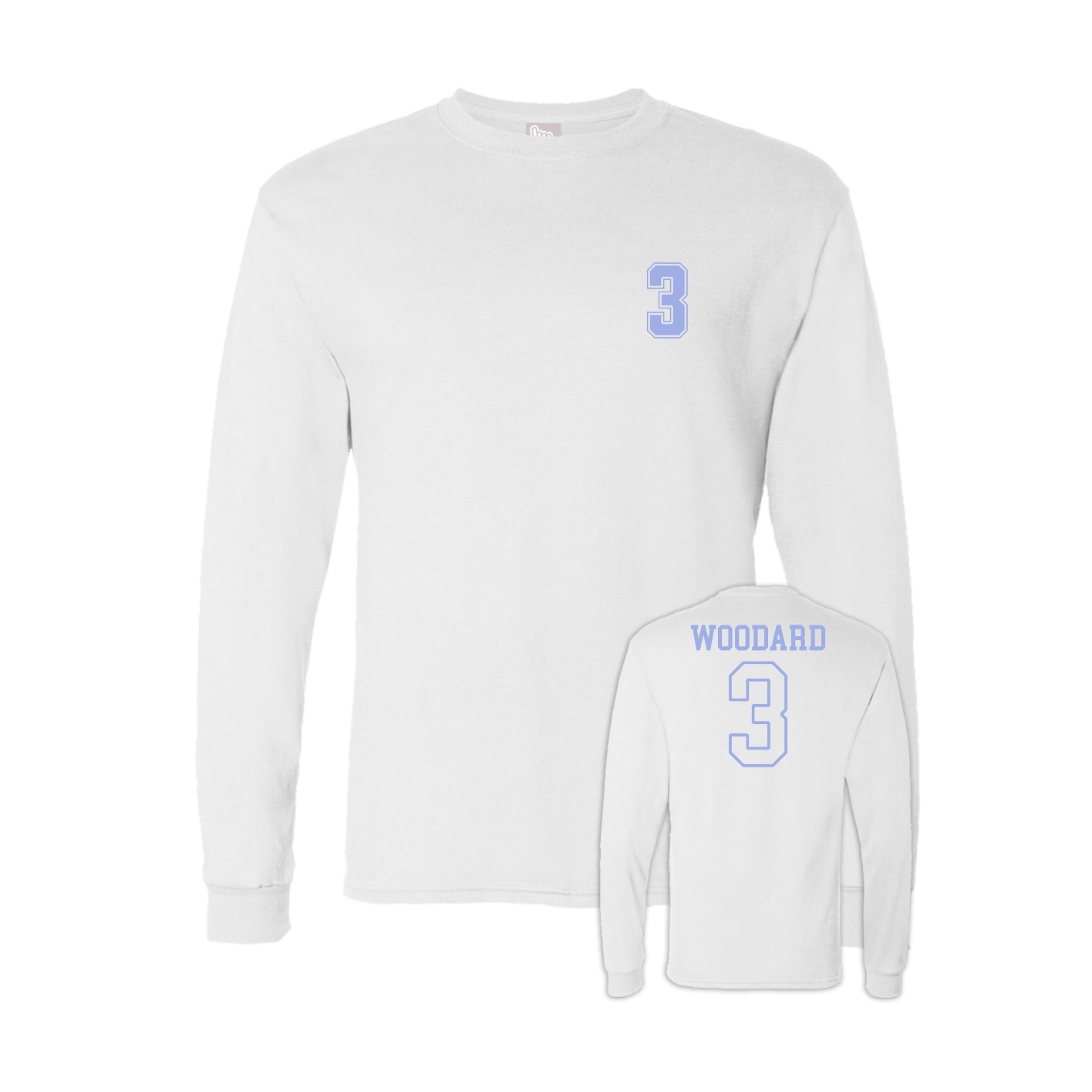 Long Sleeve Tee — Chest Back in White