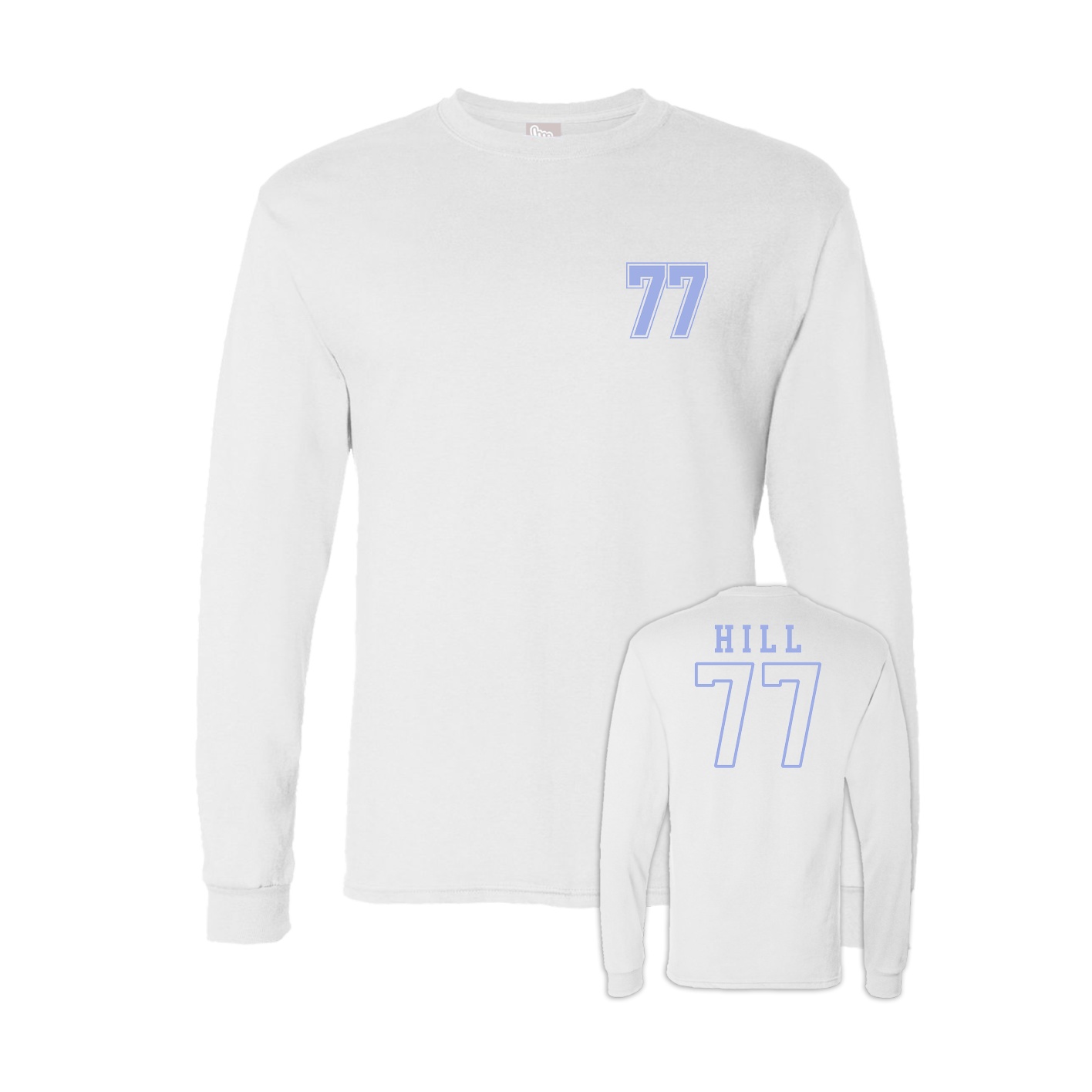 Long Sleeve Tee — Chest Back in White
