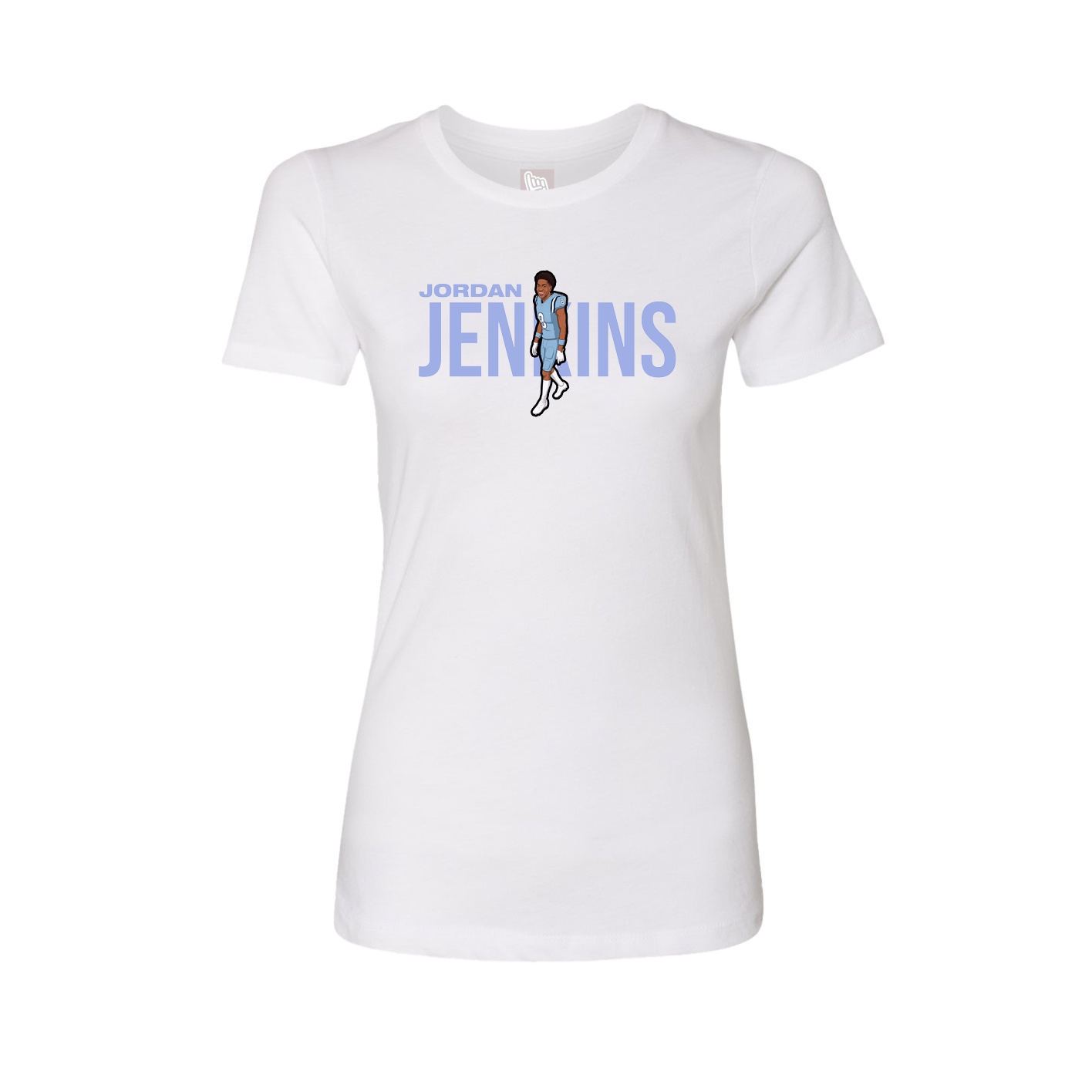 Fitted Women's Tee — Player Name in White