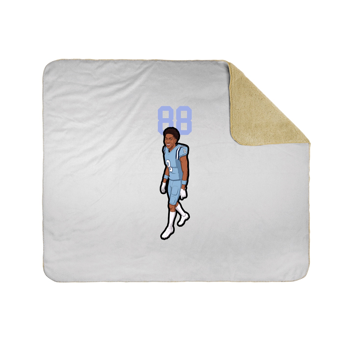 Throw Blanket — Number Top in White
