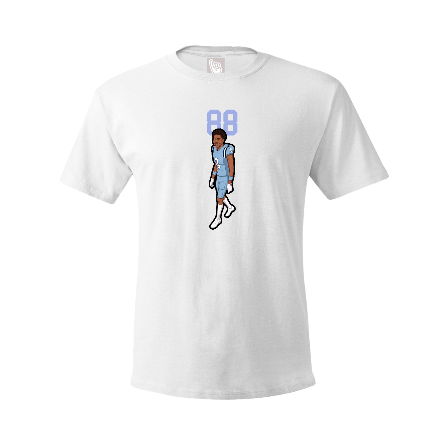 Youth Tee — Number Top in White