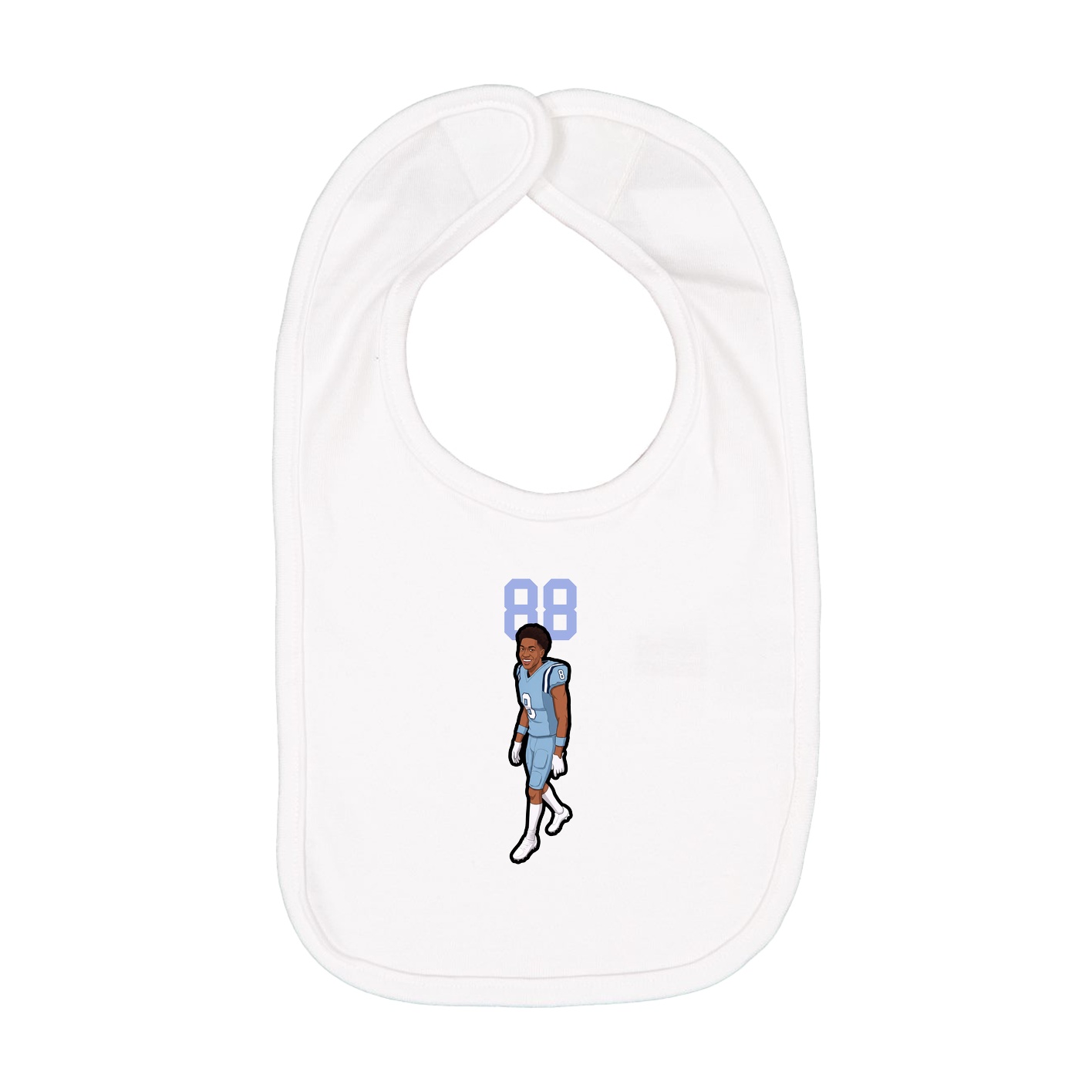 Infant Bib — Number Top in White