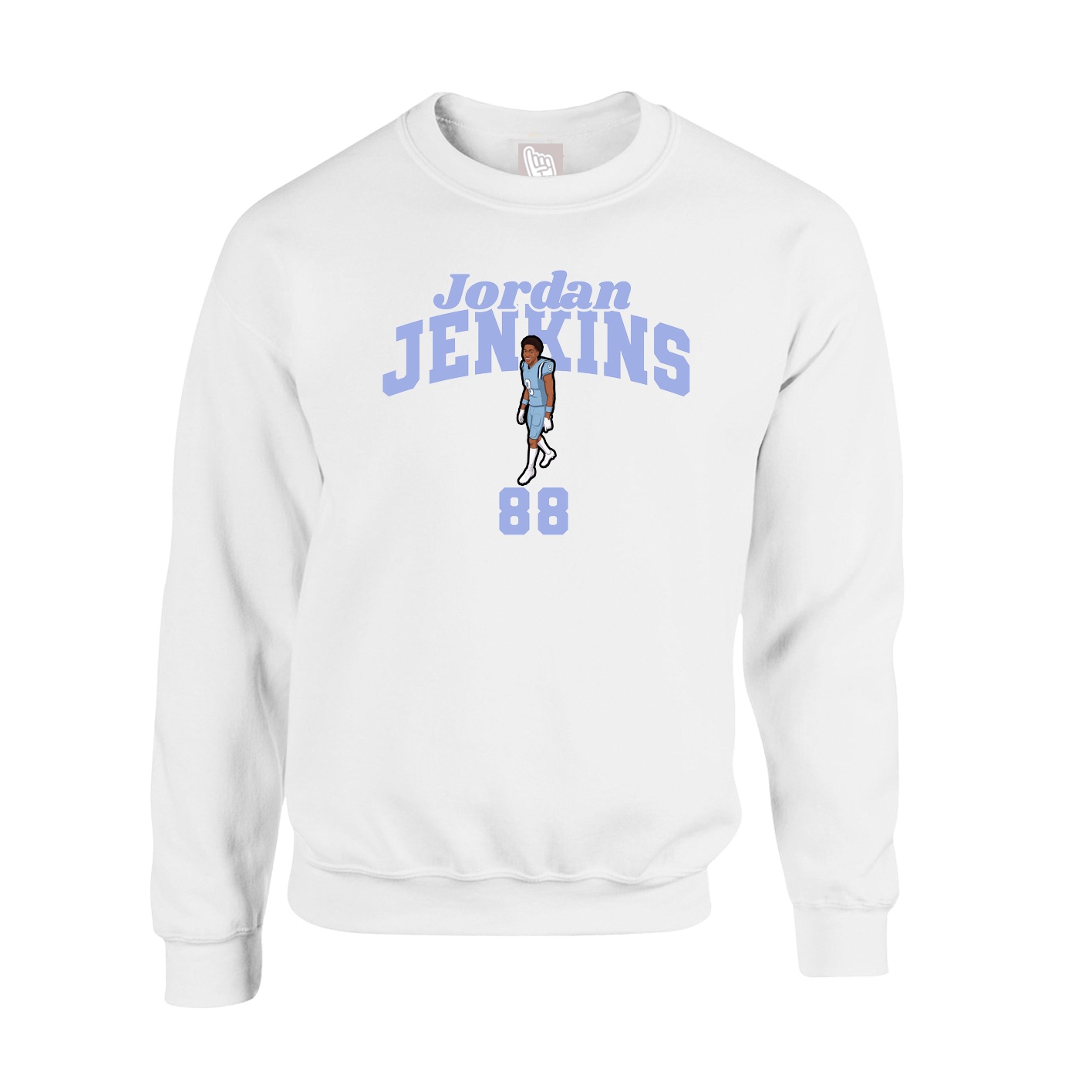 Fleece Crew — Signature Arch in White