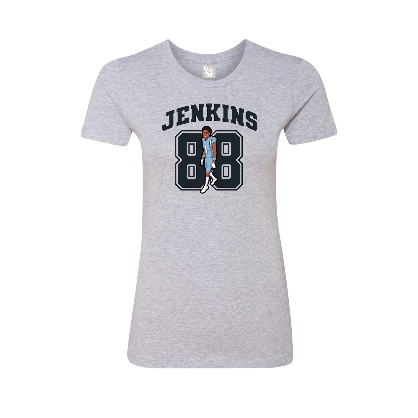 Fitted Women's Tee — Number in Grey