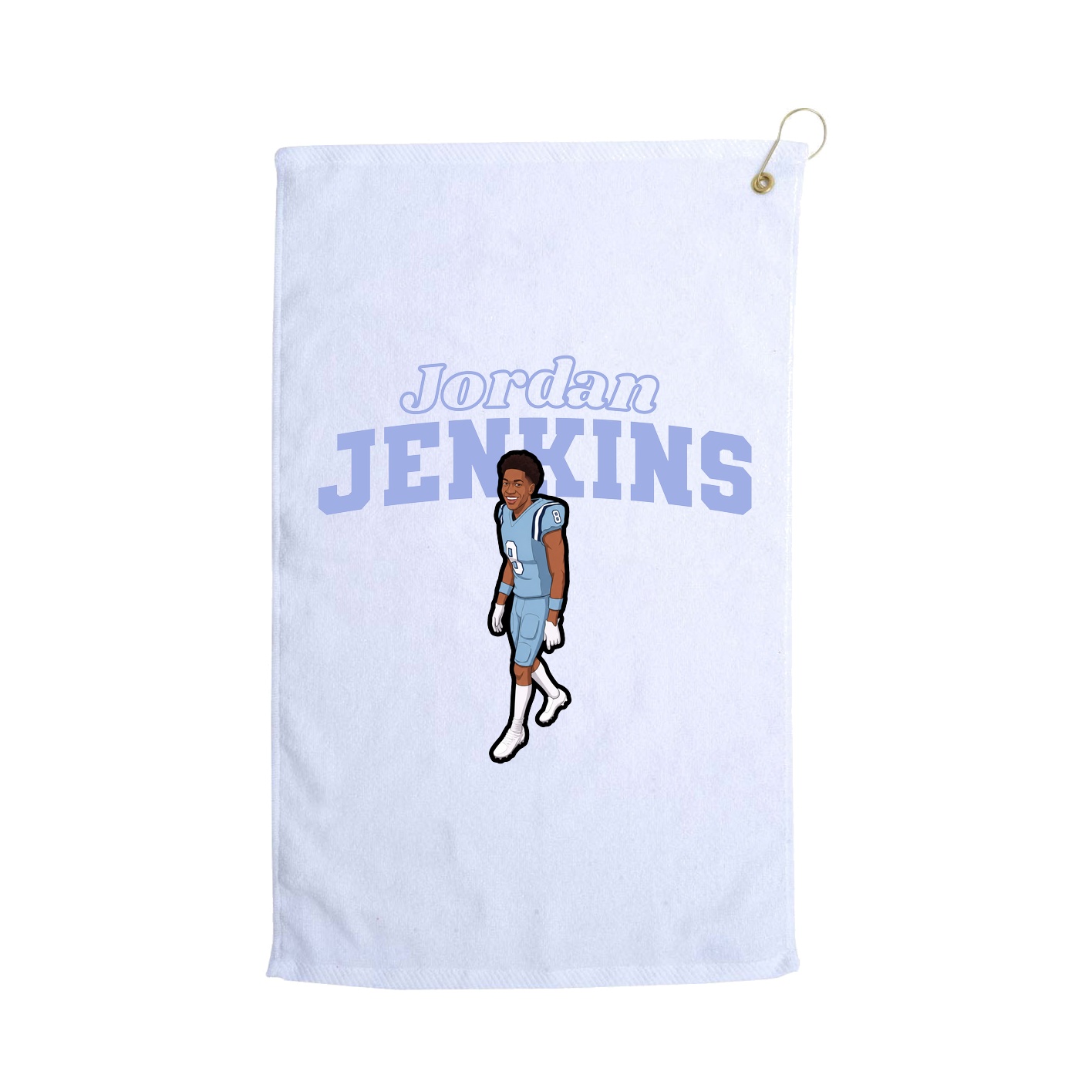 Golf Towel — Name Arch in White