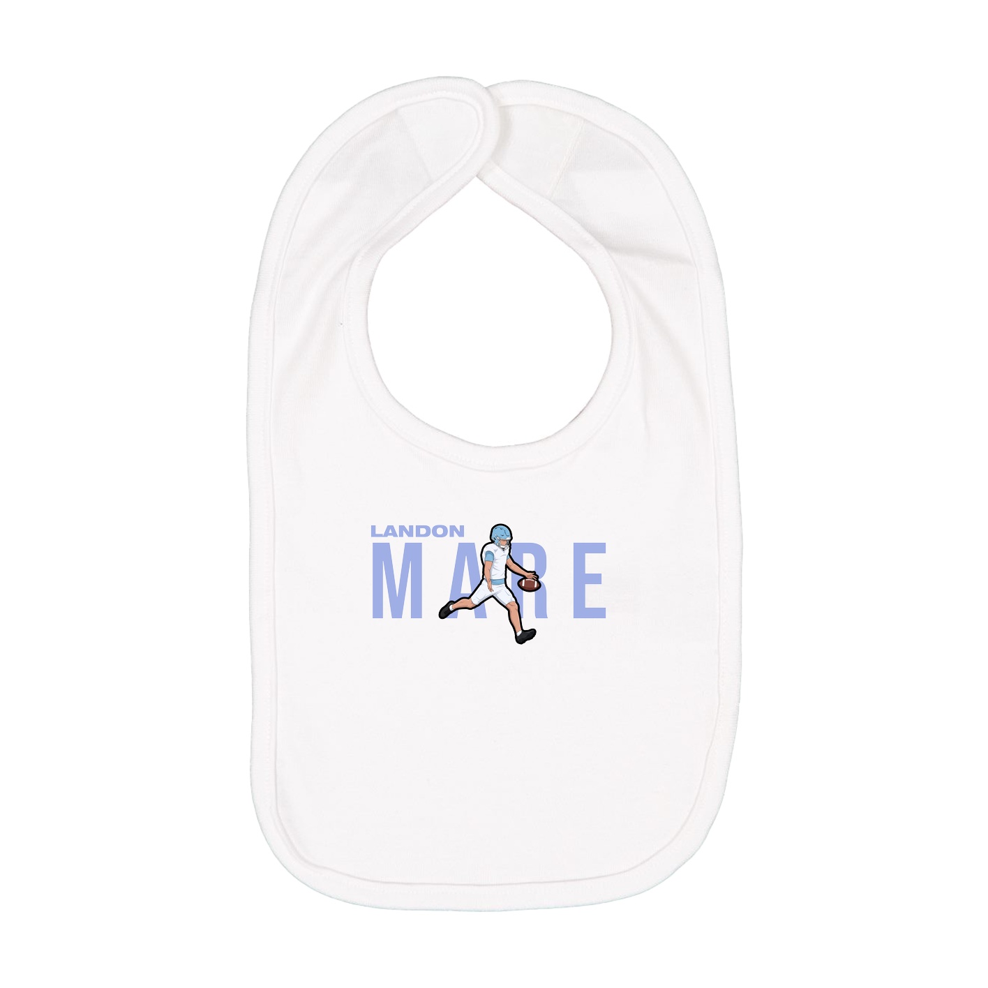 Infant Bib — Player Name in White