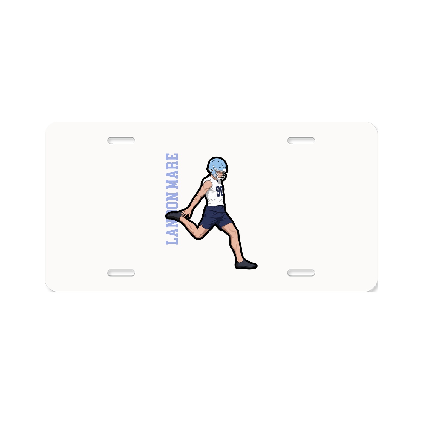 License Plate — Name Vertical in Classic