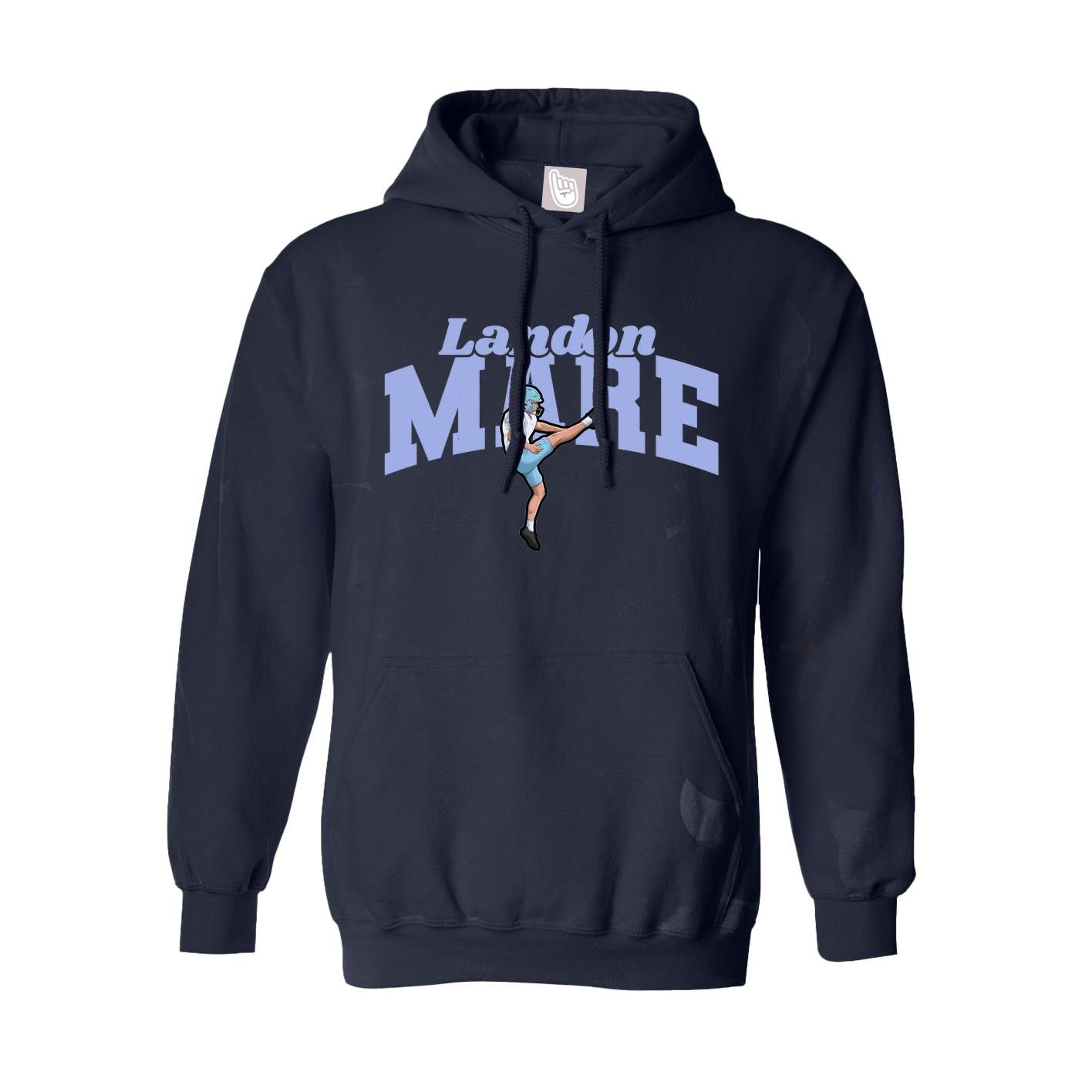 Youth Hoodie — Signature Arch in Navy