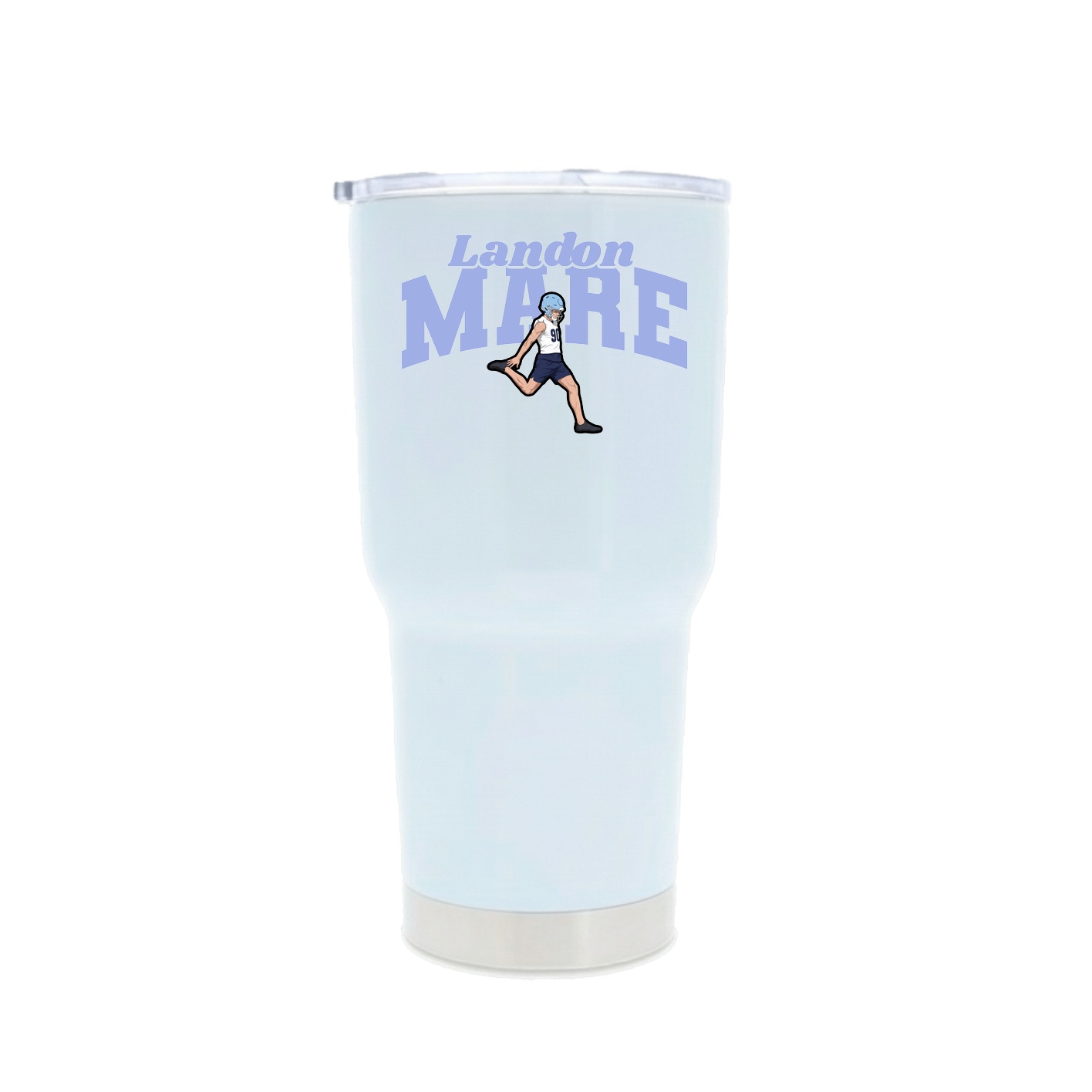 30oz Stainless Steel Tumbler — Signature Arch in White