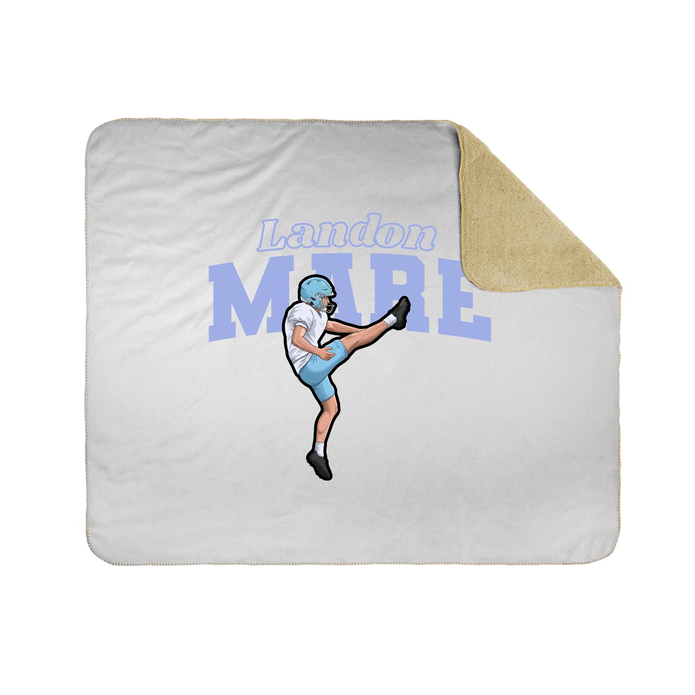 Throw Blanket — Name Arch in White