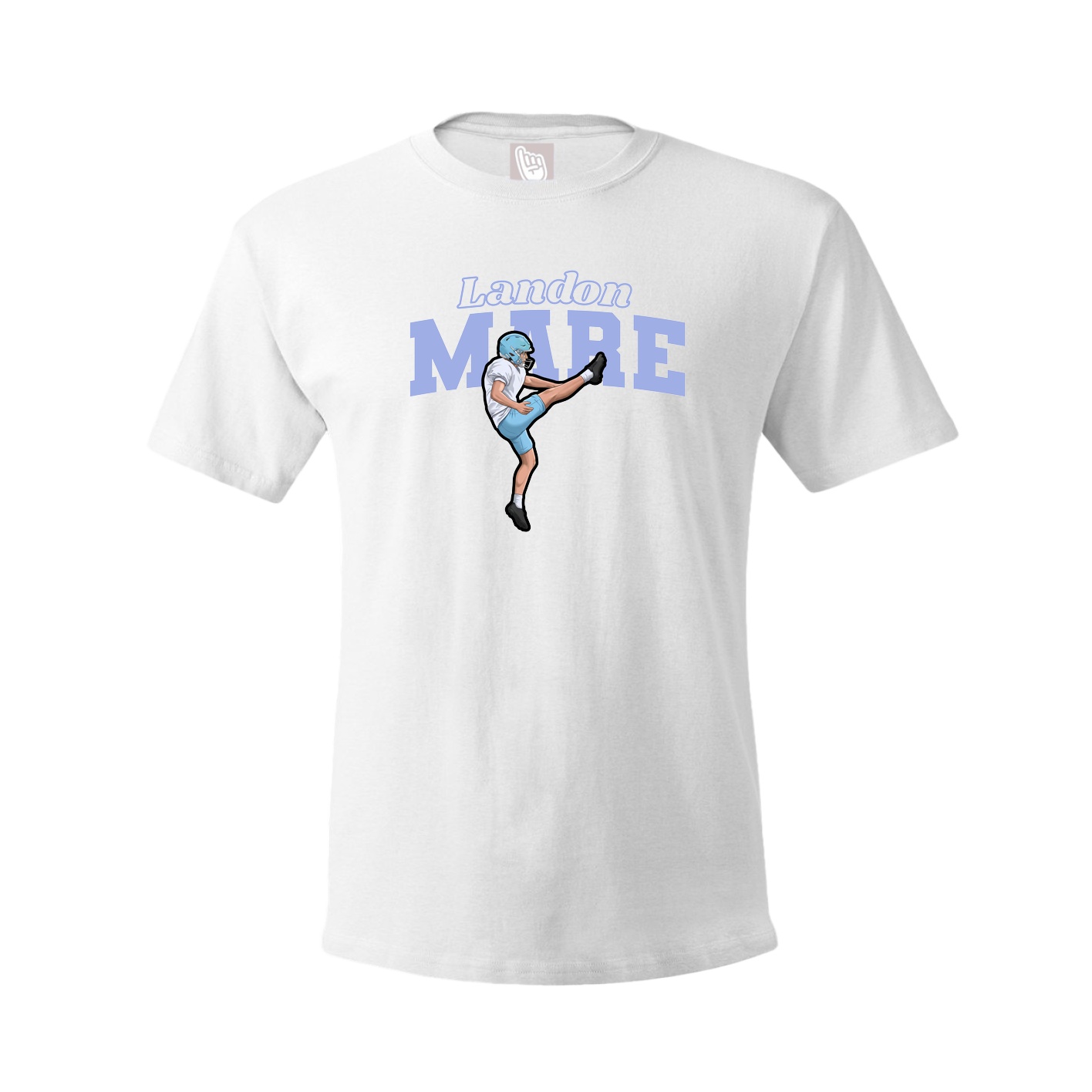 Youth Tee — Name Arch in White