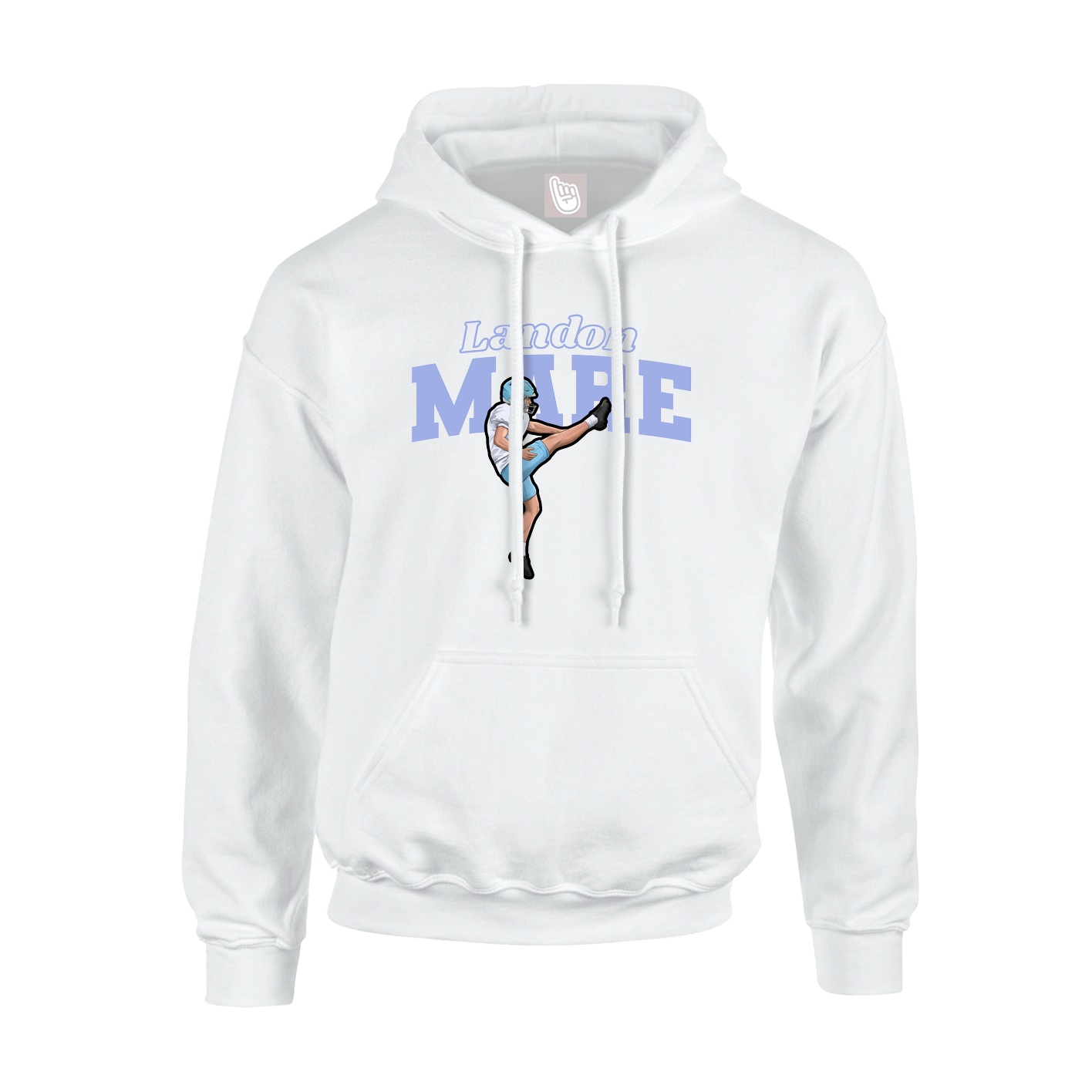 Hoodie — Name Arch in White