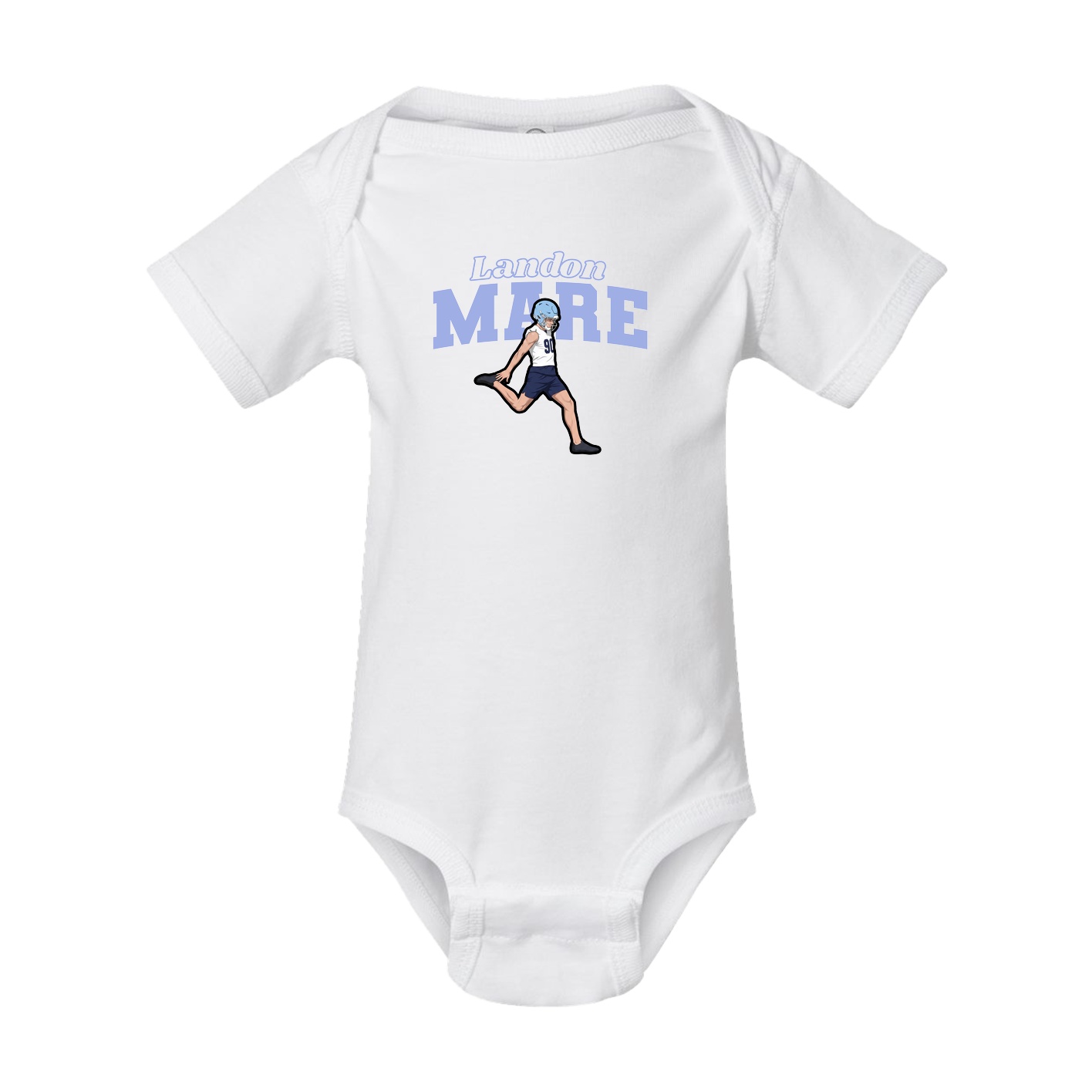 Baby Onesie — Name Arch in White