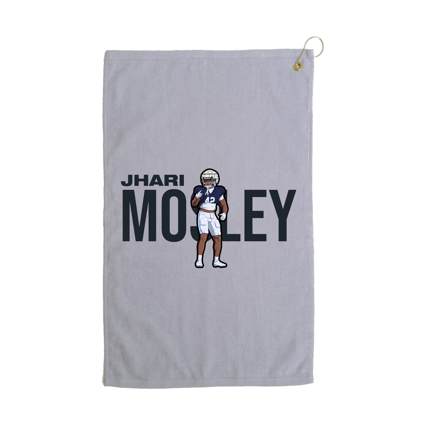 Golf Towel — Player Name in Grey