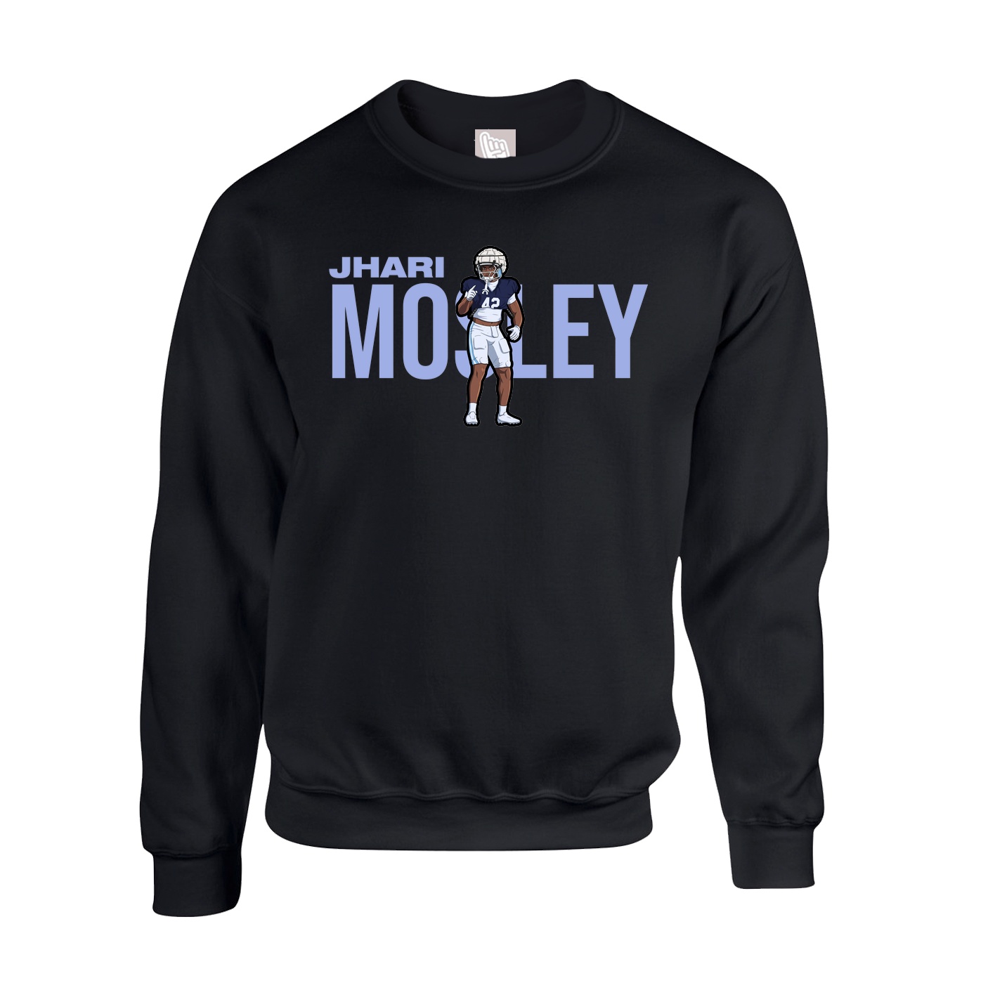 Fleece Crew — Player Name in Black