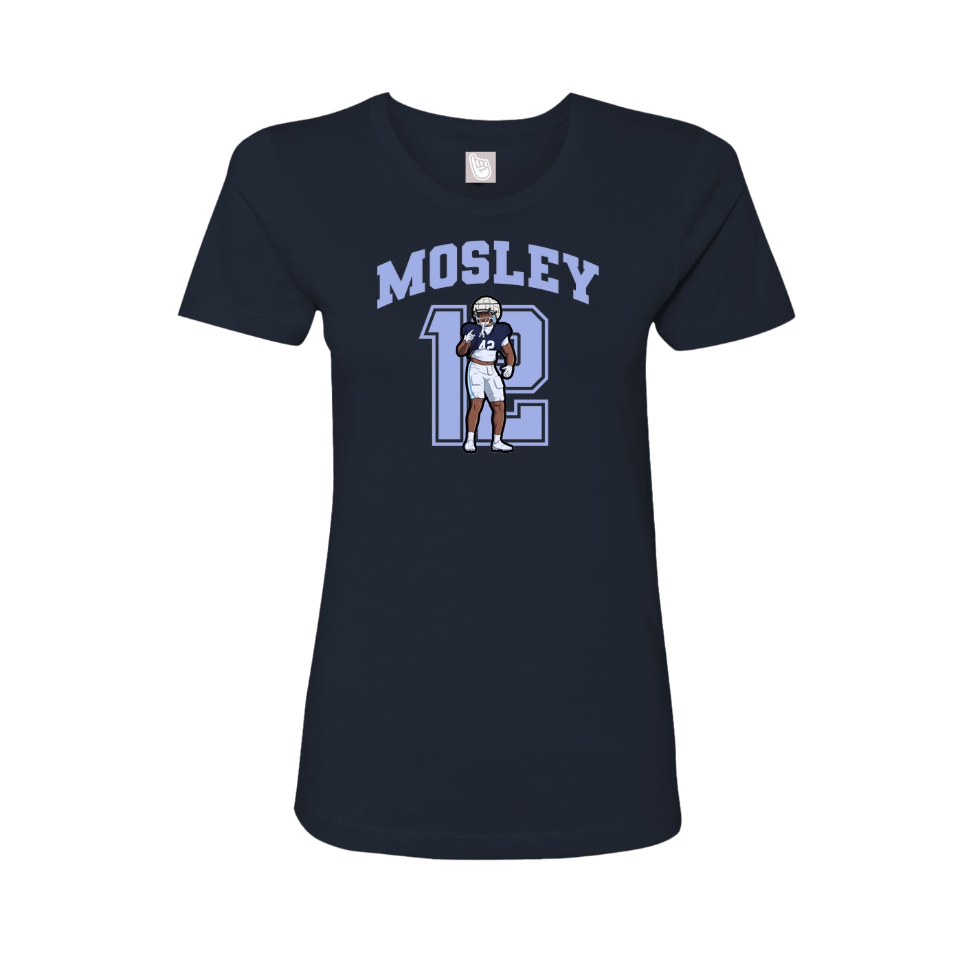 Fitted Women's Tee — Number in Navy