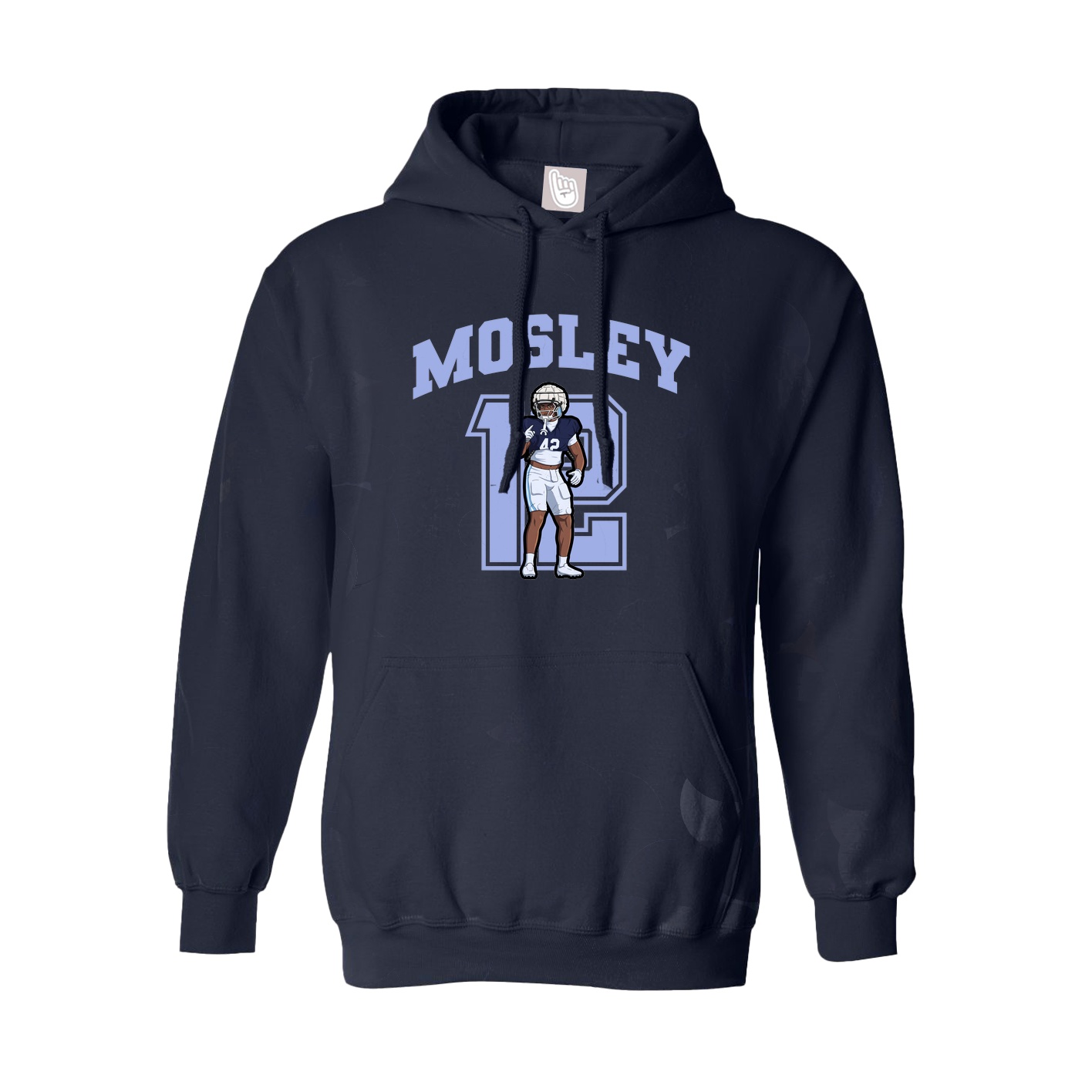 Youth Hoodie — Number in Navy
