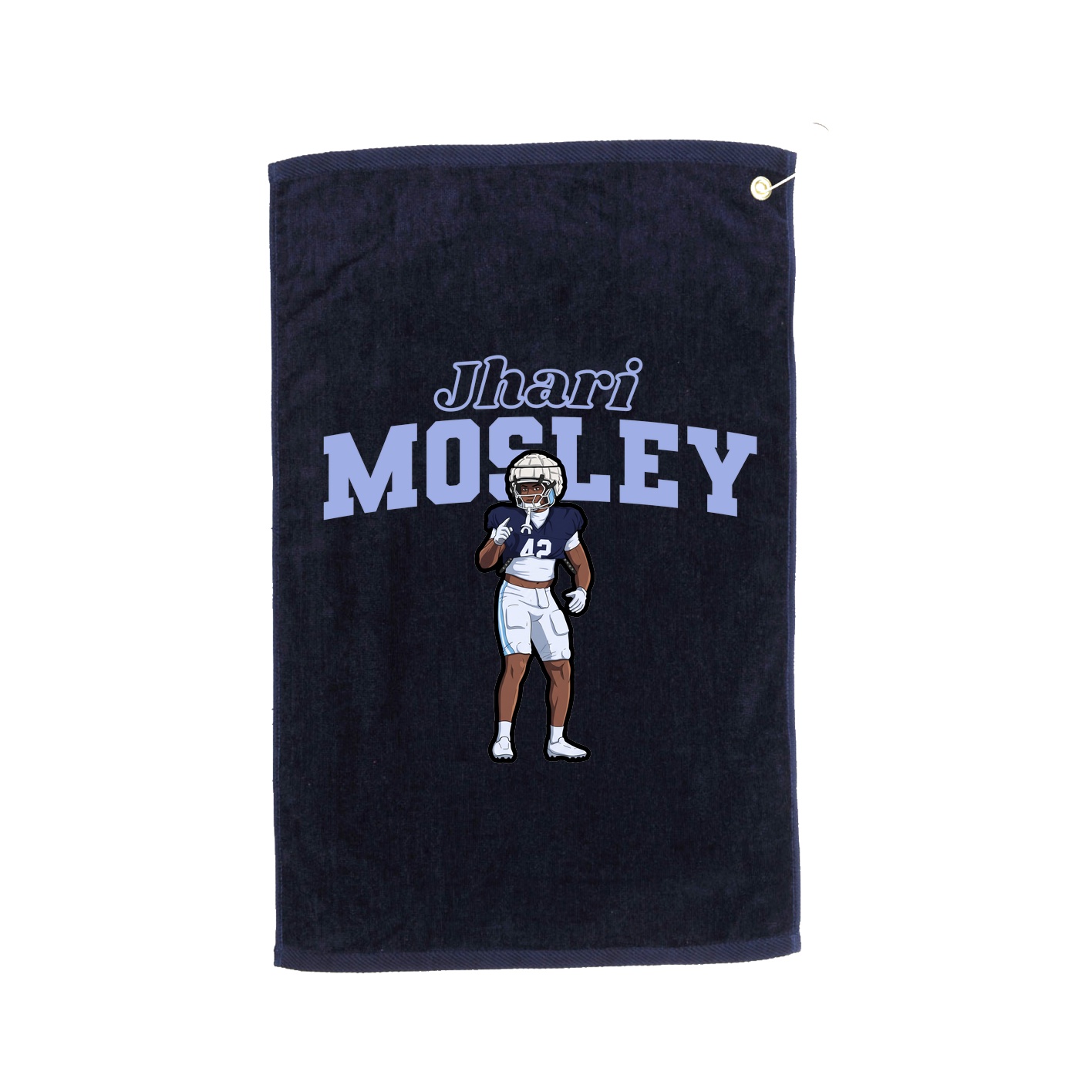 Golf Towel — Name Arch in Navy